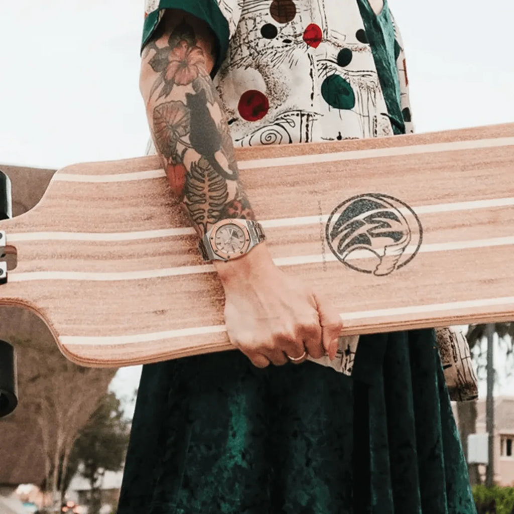 Mod Kit Metal Watchband and Metal Case for G-shock GM-2100 and GM-2110/B-2100 " Casioak" (Silver BAND) - DREAM WATCHES