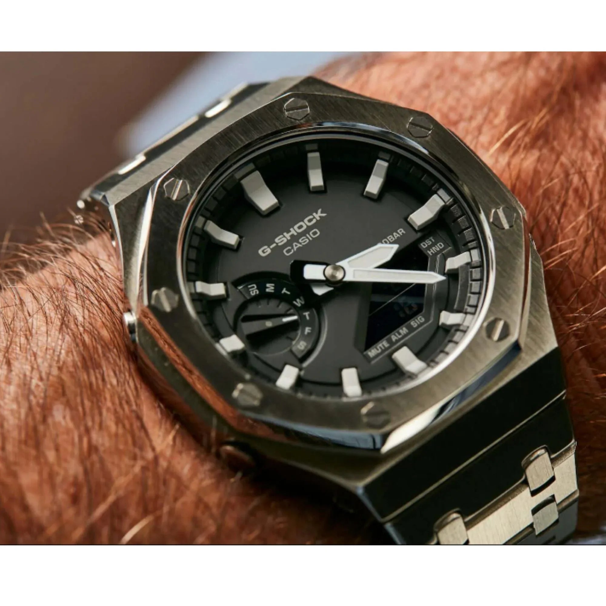 Mod Kit Metal Watchband and Metal Case for G-shock GM-2100 and GM