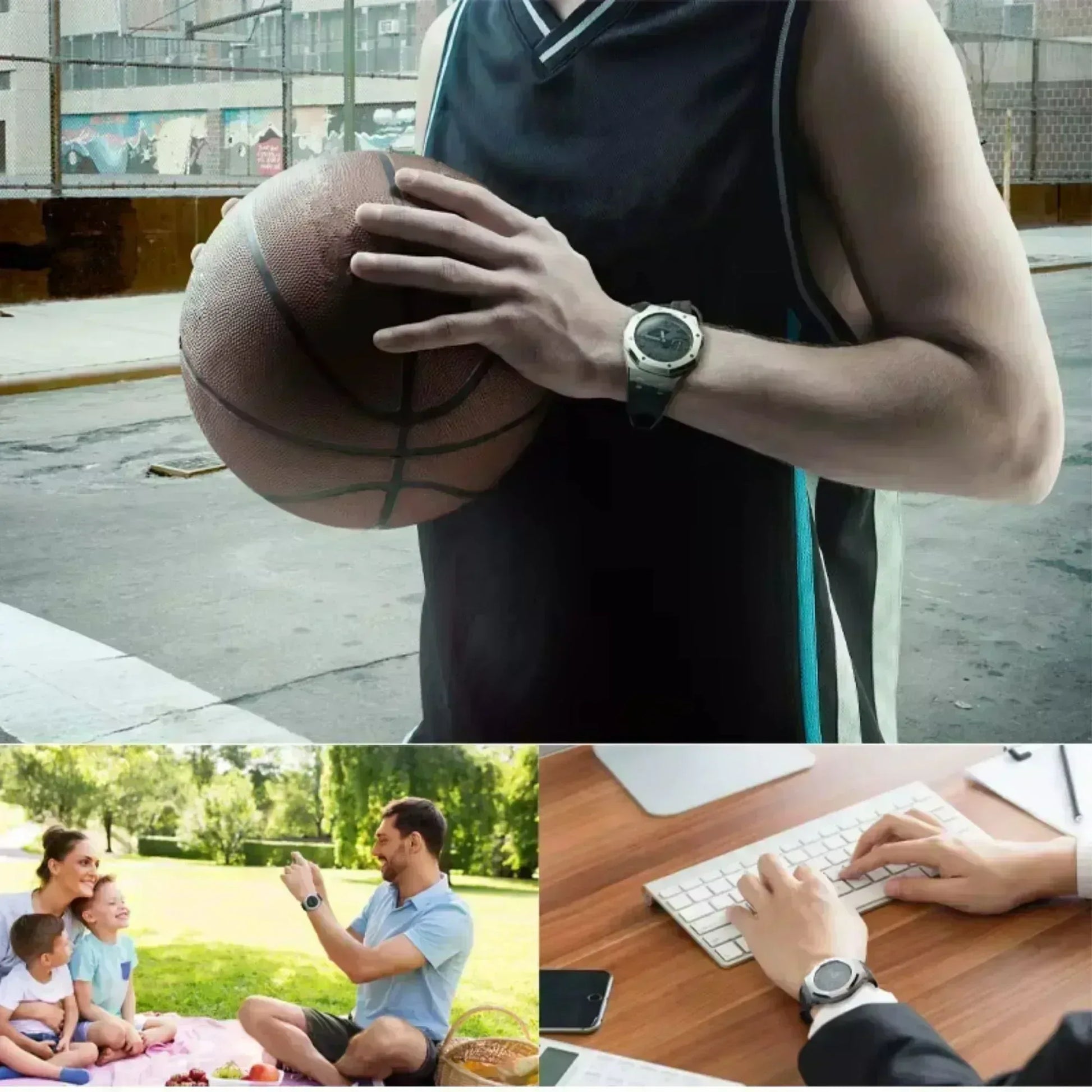 Mod Kit Metal Watchband and Metal Case for G-shock GM-2100 and GM-2110/B-2100 " Casioak"[Tiffany Blue With Rosegold] - DREAM WATCHES