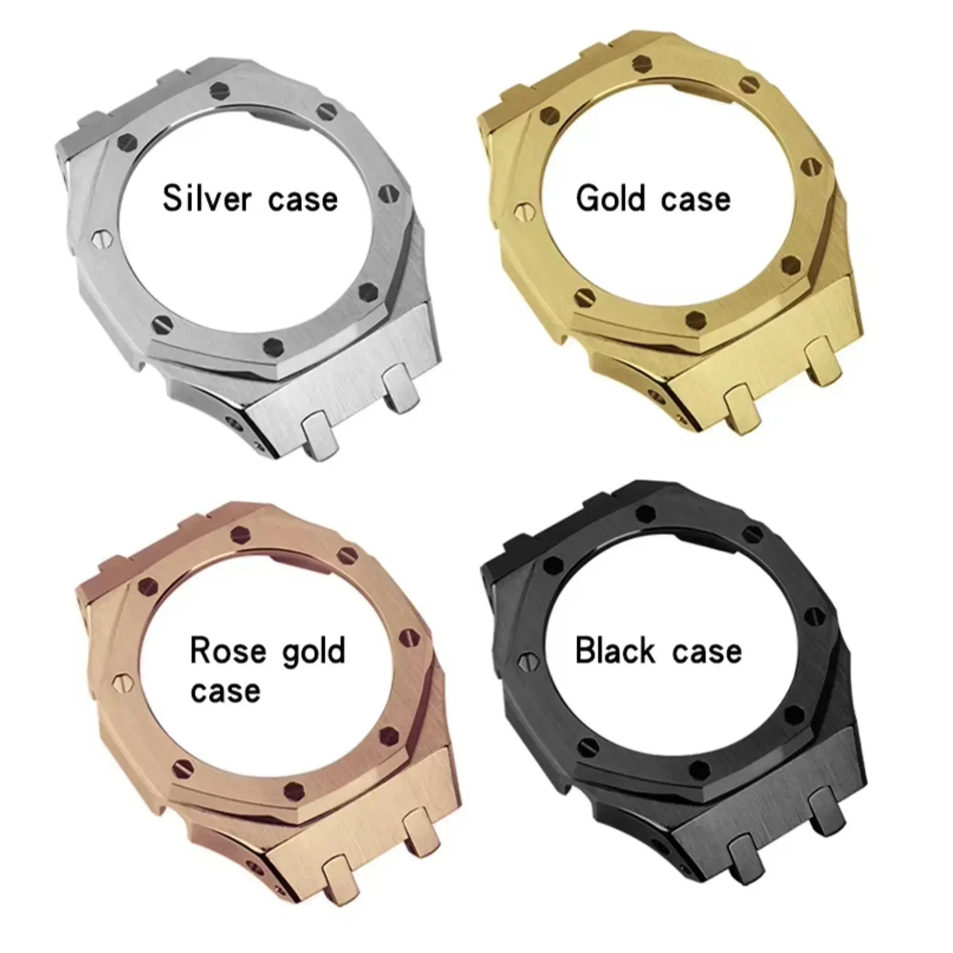 Mod Kit Metal Watchband and Metal Case for G-shock GM-2100 and GM-2110/B-2100 " Casioak"[Tiffany Blue With Rosegold] - DREAM WATCHES