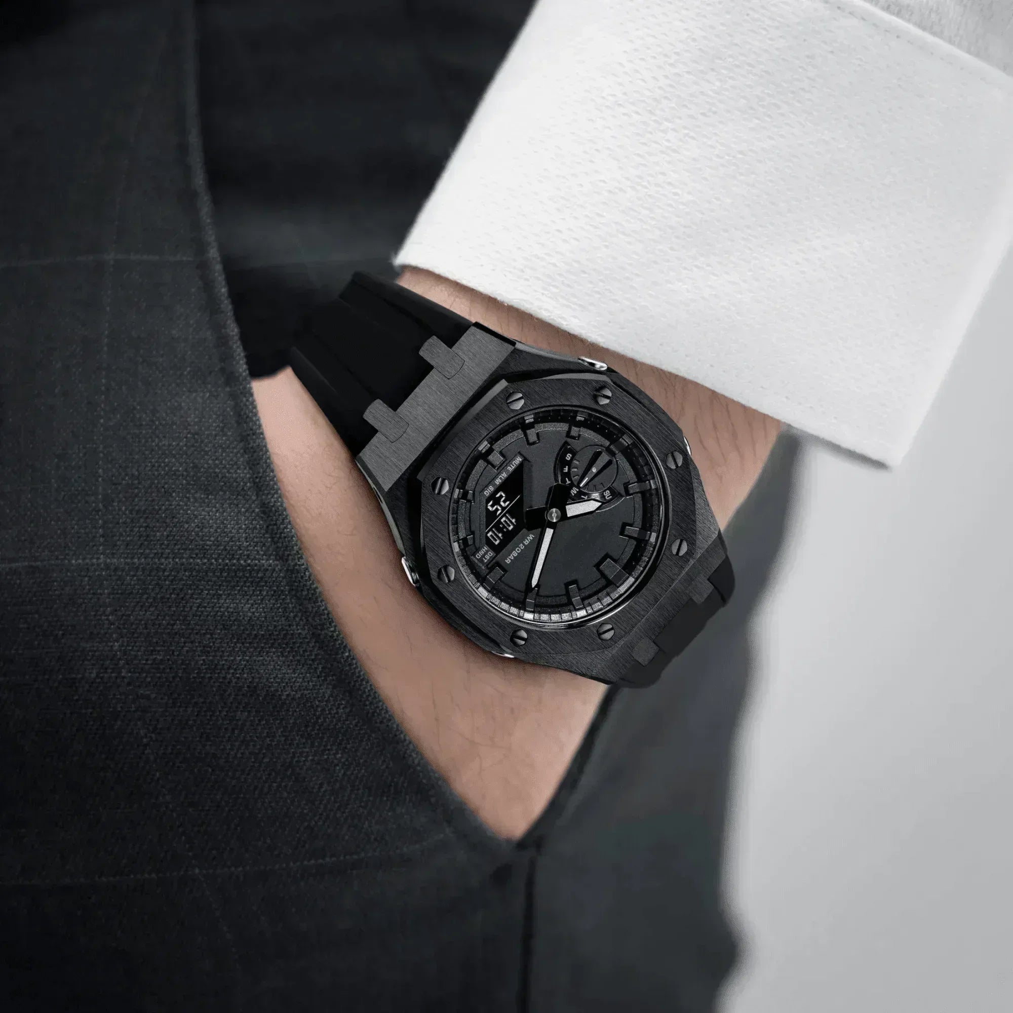 Mod Kit Metal Watchband and Metal Case for G-shock GM-2100 and GM-2110/BA-2100 