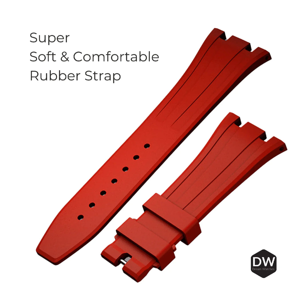 Mod Kit Metal Watchband and Metal Case for G-shock GM-2100 and GM-2110/BA-2100 " Casioak" (Red- Bracelet) - DREAM WATCHES
