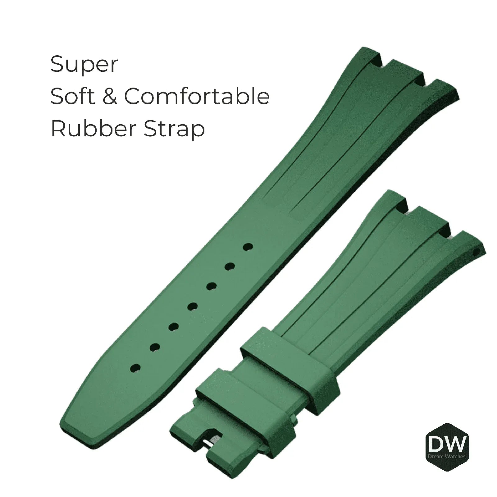 Mod Kit Metal Watchband and Metal Case for G-shock GM-2100 and GM-2110/BA-2100 "Green Casioak" (Green Bracelet) - DREAM WATCHES