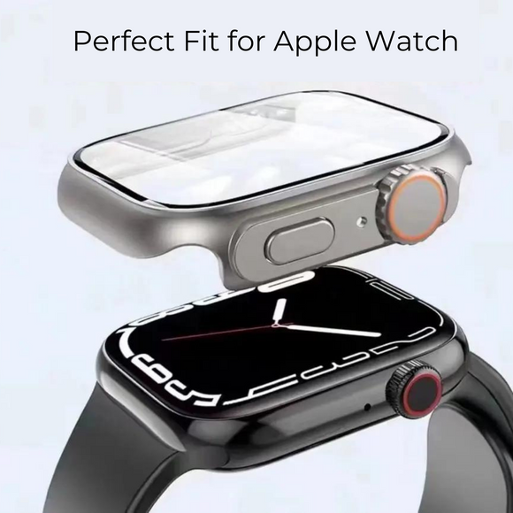 Conversion Kit For Apple Watch - Apple Watch 44mm To Apple Watch Ultra 49 Mm: Titanium Style Case + Grey Trail Band mod kits india dream watches apple watch