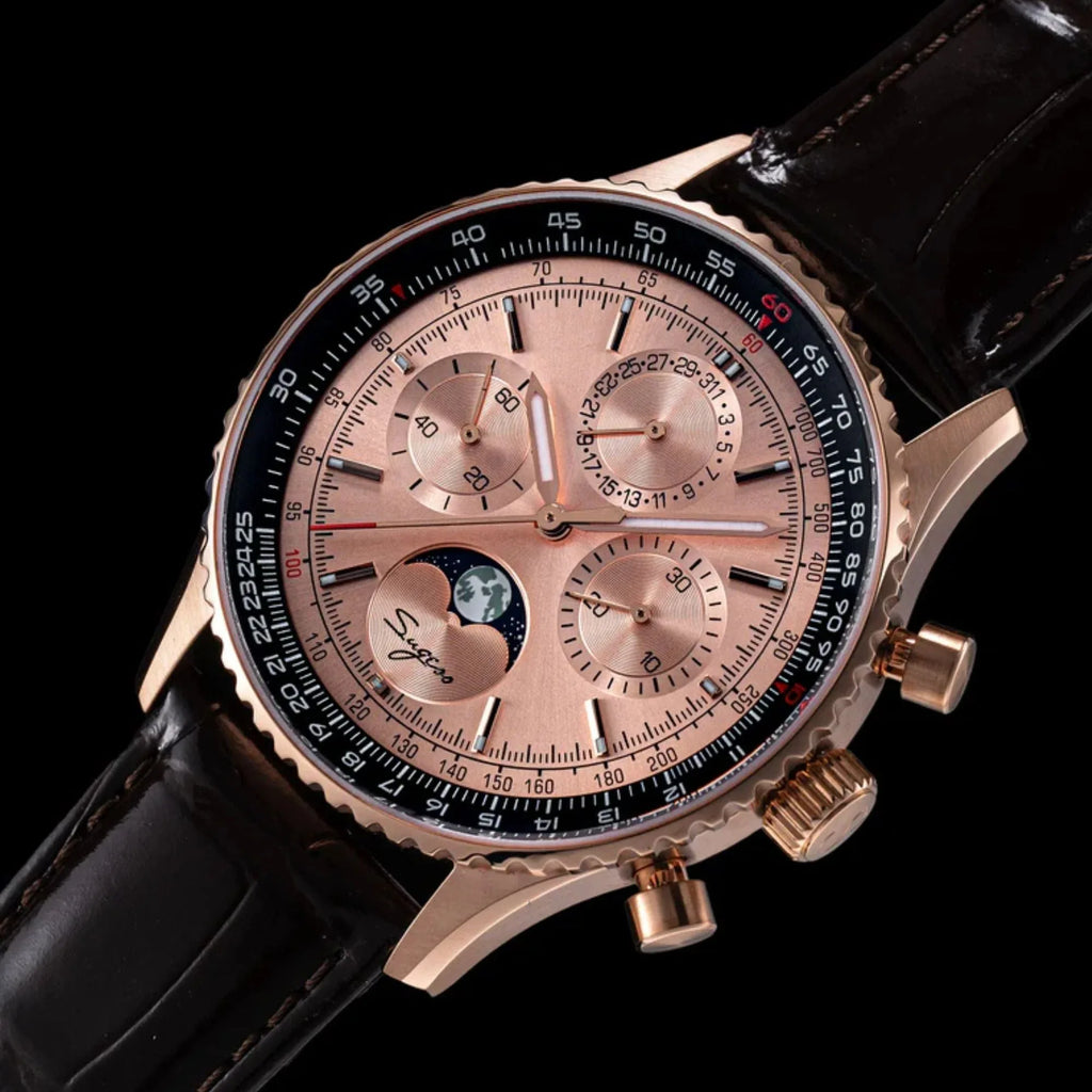 MoonPhase Chrono Master S468 Rose Gold Case Rose Gold Dial - DREAM WATCHES