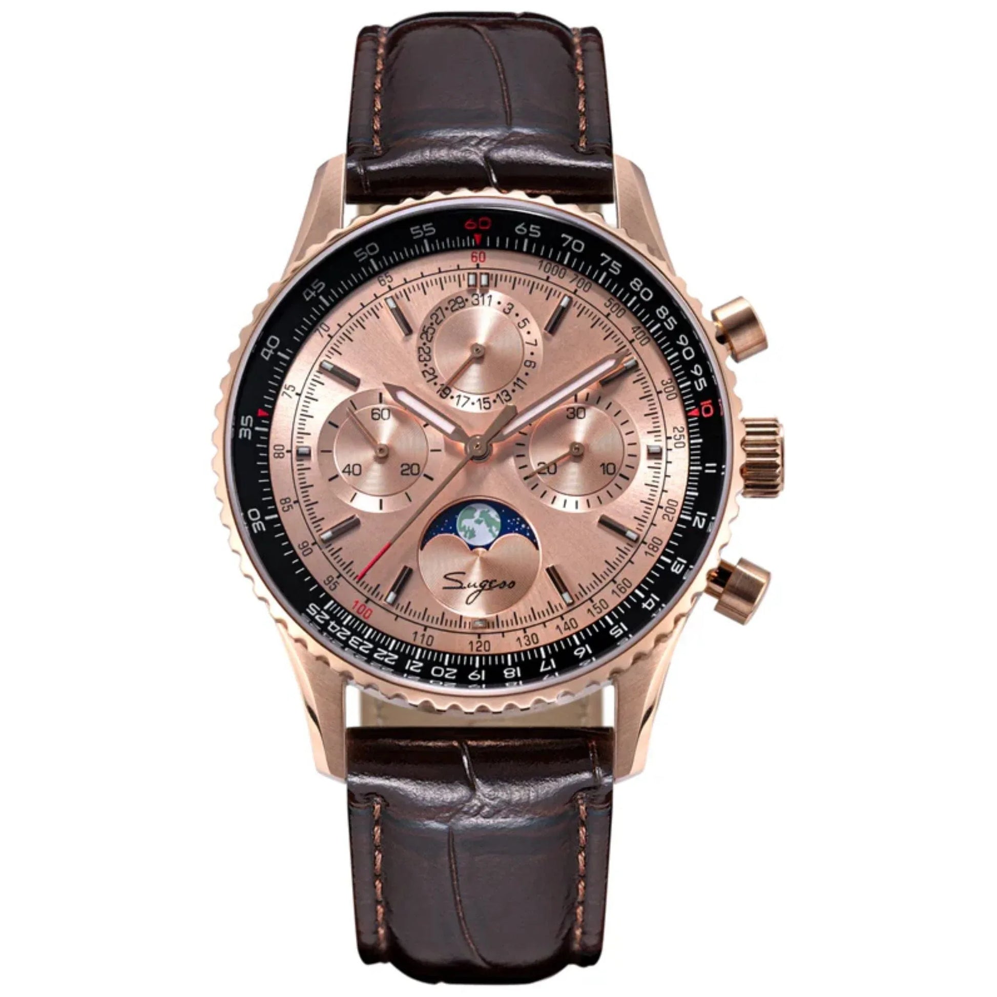 MoonPhase Chrono Master S468 Rose Gold Case Rose Gold Dial - DREAM WATCHES