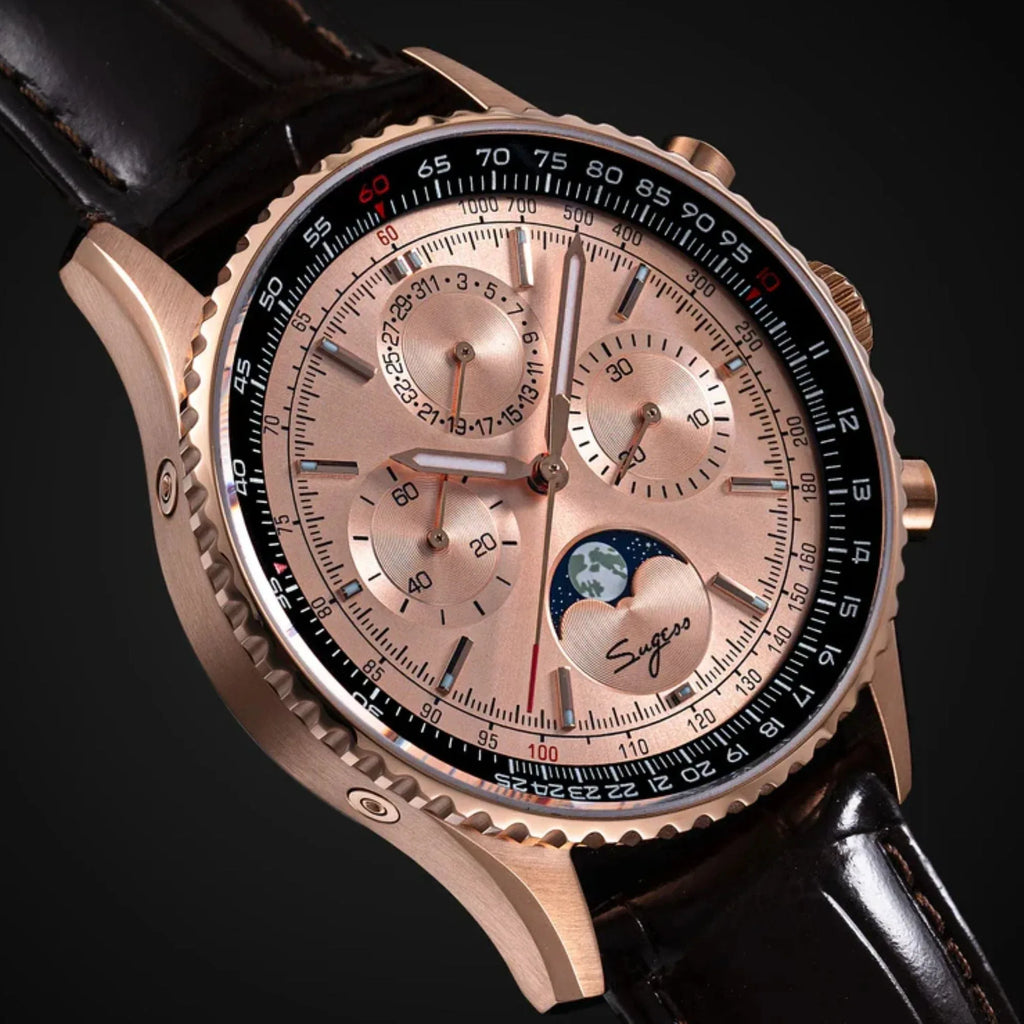MoonPhase Chrono Master S468 Rose Gold Case Rose Gold Dial - DREAM WATCHES