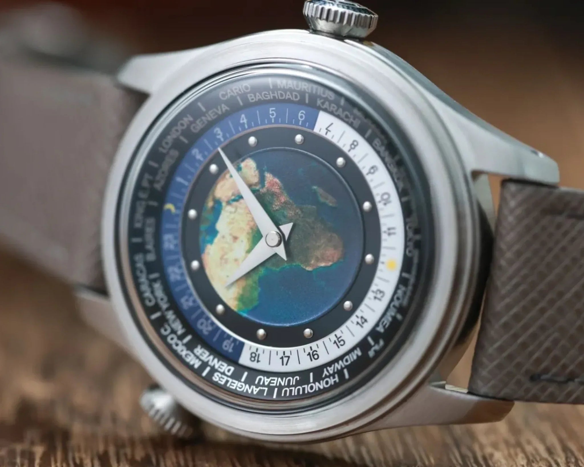 NEW MERKUR Dual Crown World casual manual mechanical watch steel watch Vintage Date Window - DREAM WATCHES