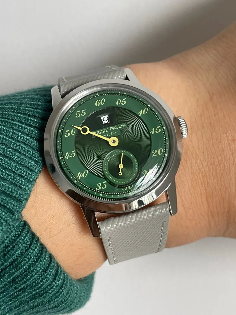 NEW Pierre Paulin Jumping Hour Automatic Seagull St17 mechanical watch steel watch Vintage Date Window - DREAM WATCHES