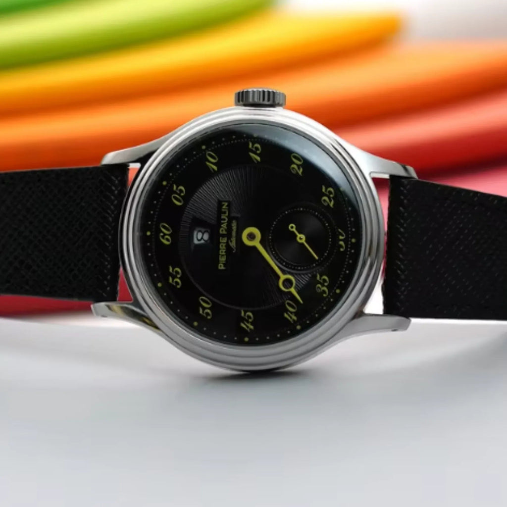 NEW Pierre Paulin Jumping Hour Automatic Seagull St17 mechanical watch steel watch Vintage Date Window - DREAM WATCHES
