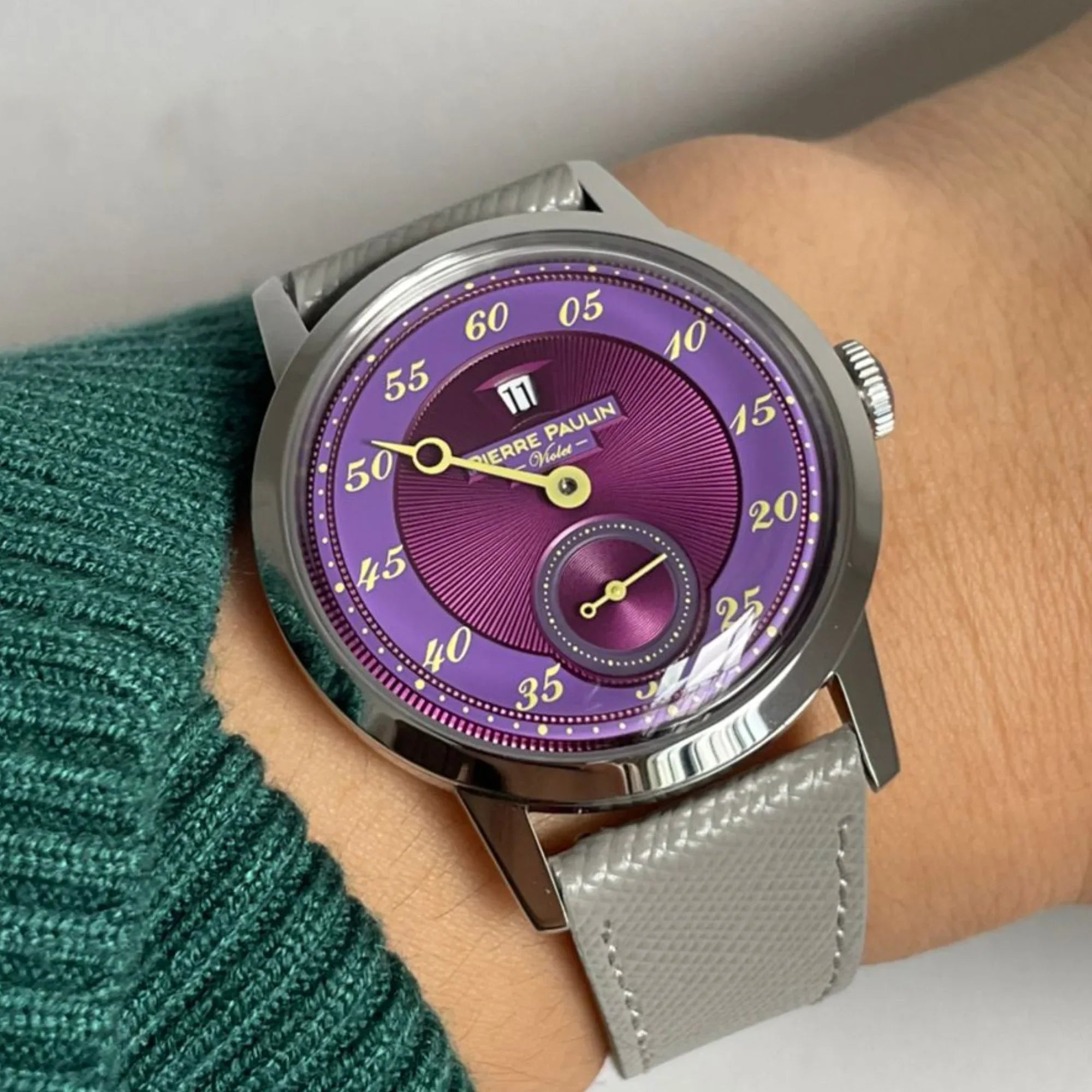 NEW Pierre Paulin Jumping Hour Automatic Seagull St17 mechanical watch steel watch Vintage Date Window - DREAM WATCHES