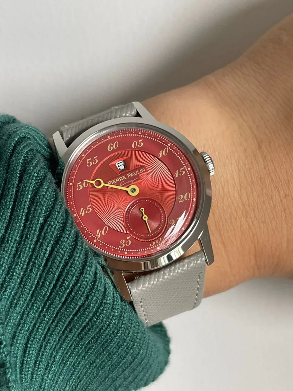 NEW Pierre Paulin Jumping Hour Automatic Seagull St17 mechanical watch steel watch Vintage Date Window - DREAM WATCHES