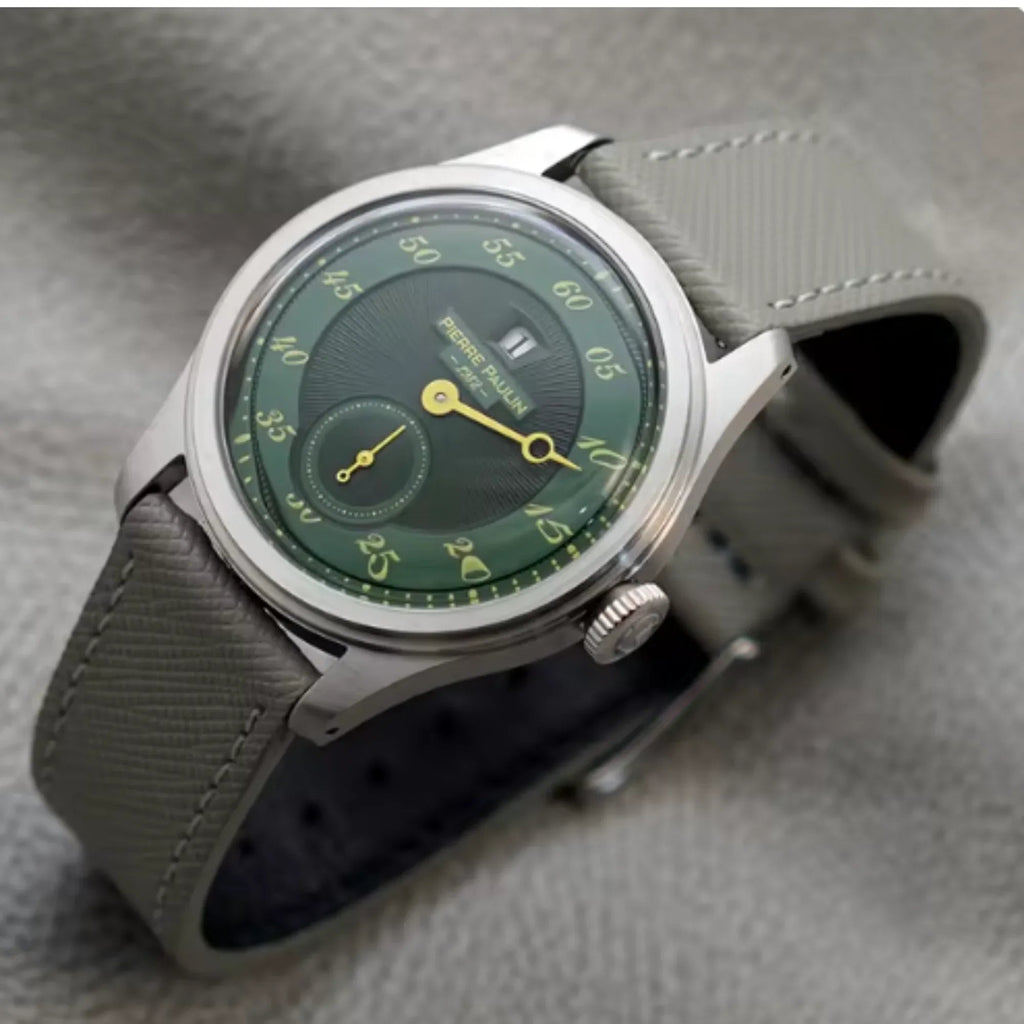 NEW Pierre Paulin Jumping Hour Automatic Seagull St17 mechanical watch steel watch Vintage Date Window - DREAM WATCHES