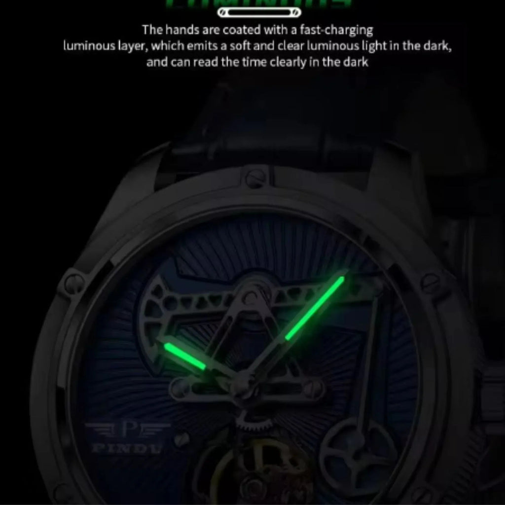 "Oil Money" with Barrel Automatic mechanical luxury men's watch wristwatch - Grey - DREAM WATCHES