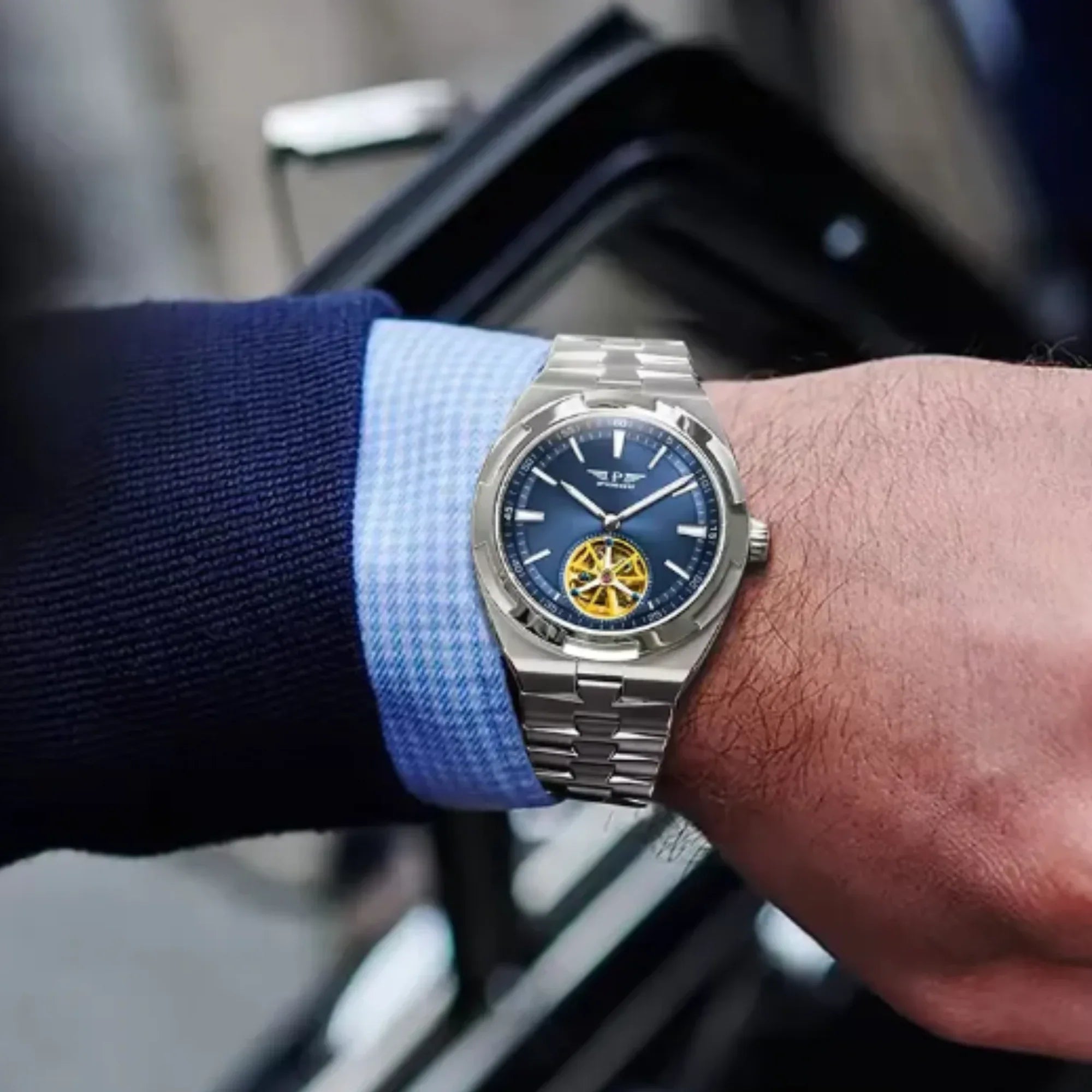 Oversea Design Luxury Classic Automatic Wristwatch Stainless watch skeleton Mechanical men Watches - DREAM WATCHES