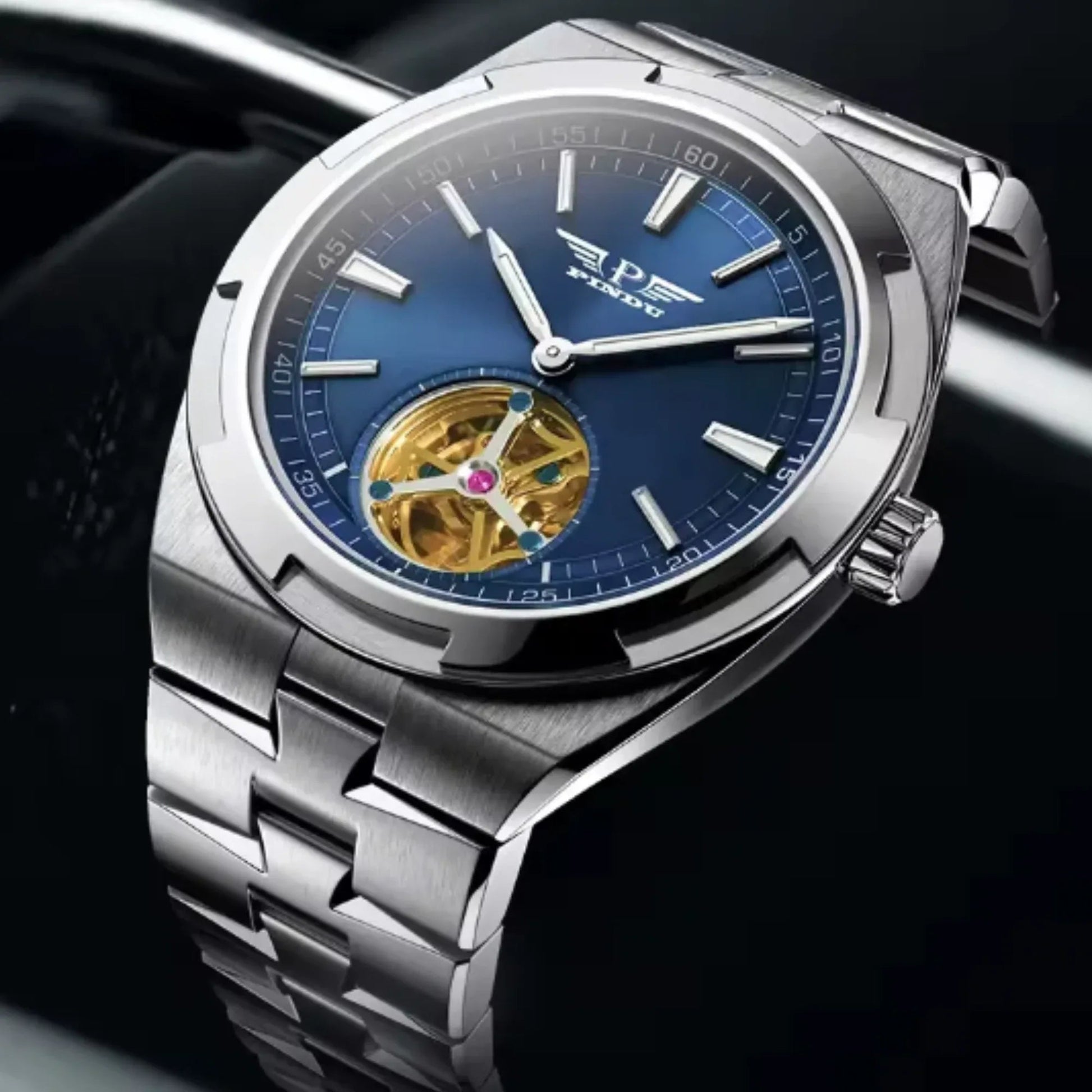 Oversea Design Luxury Classic Automatic Wristwatch Stainless watch skeleton Mechanical men Watches - DREAM WATCHES