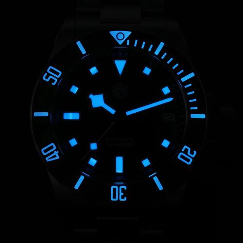 Watchdives x San Martin Titanium 39mm Dive Watch SN0121T-GA - Black Dial