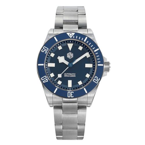 Watchdives x San Martin Titanium 39mm Dive Watch SN0121T-GA -  Blue Dial