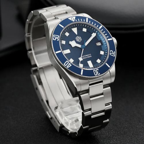 Watchdives x San Martin Titanium 39mm Dive Watch SN0121T-GA -  Blue Dial