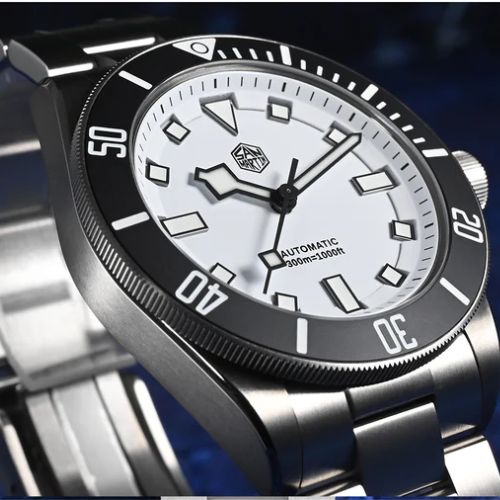 Watchdives x San Martin Titanium 39mm Dive Watch SN0121T-GA - White Dial