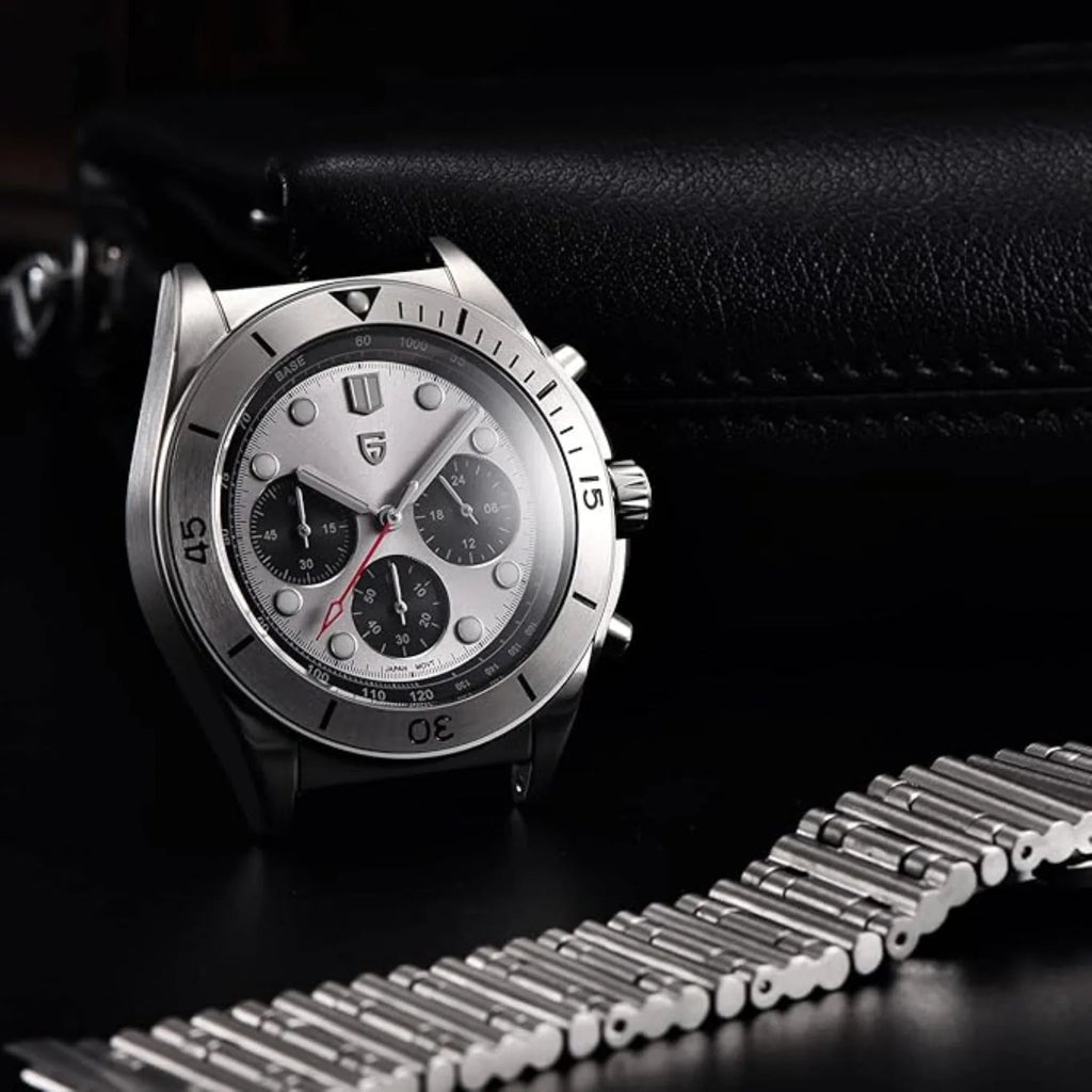 Pagani Design 1705 V2 Men's Chronograph Watches Japan VK63 Movement Stainless Steel 100M Waterproof Fashion Sports Quartz Wrist Watch - Grey - DREAM WATCHES