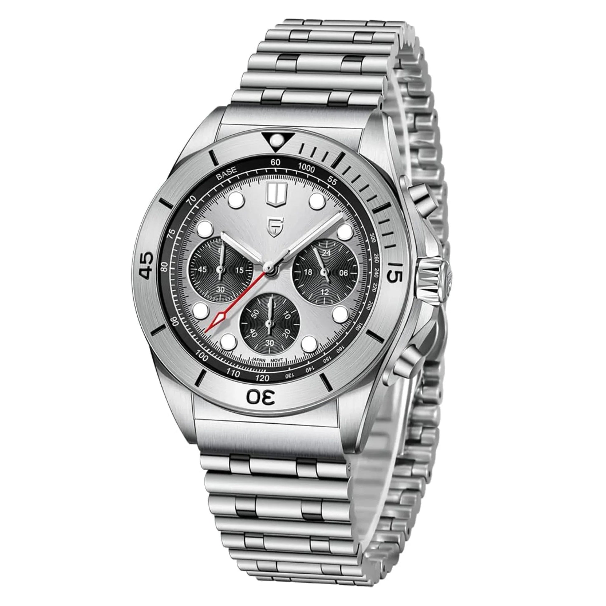 Pagani Design 1705 V2 Men's Chronograph Watches Japan VK63 Movement Stainless Steel 100M Waterproof Fashion Sports Quartz Wrist Watch - Grey - DREAM WATCHES