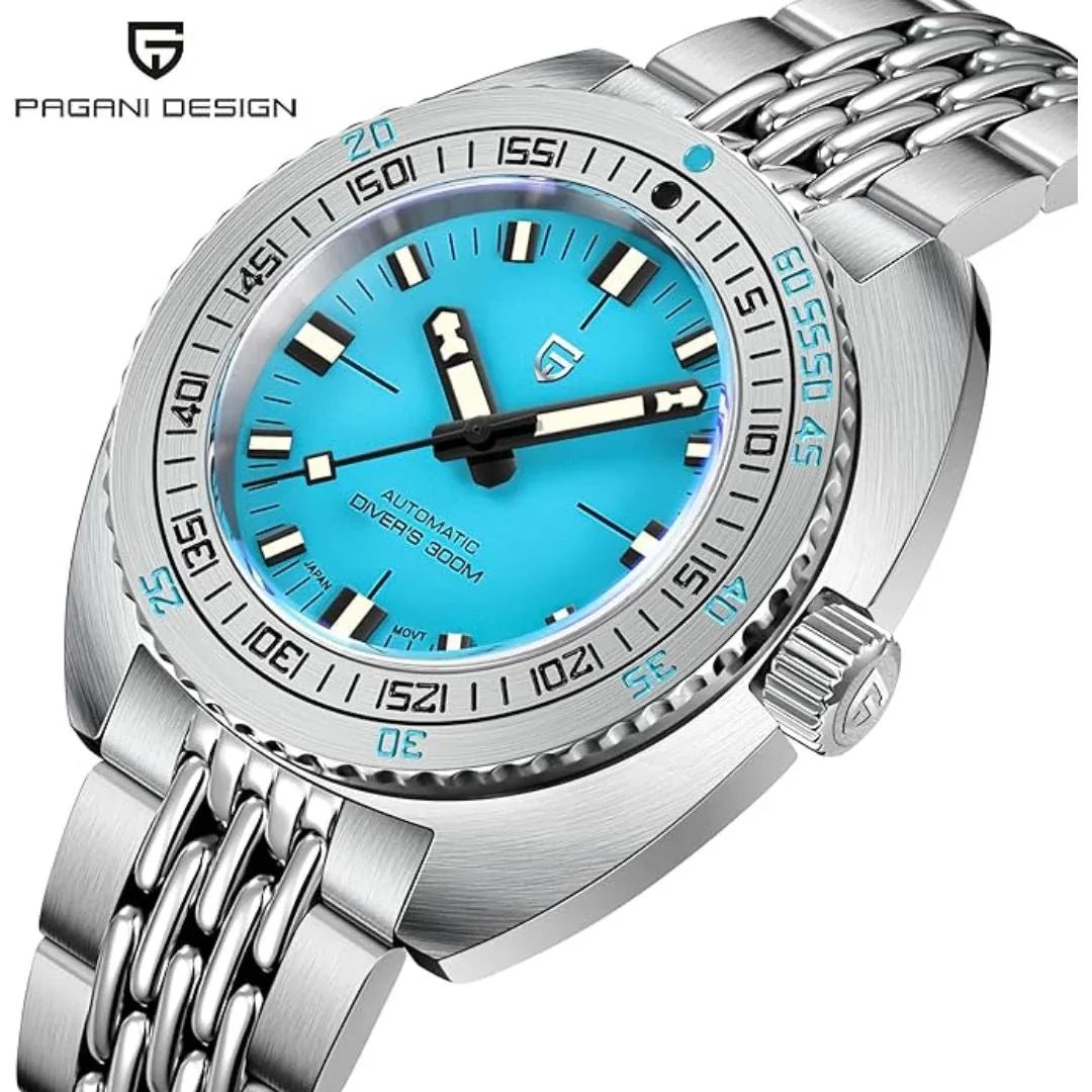 Pagani Design 1719 Men's 42 mm Automatic Wristwatch with Stainless Steel Bracelet Sapphire Crystal - DREAM WATCHES