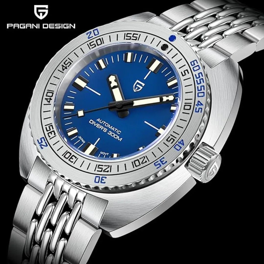 Pagani Design 1719 Men's 42 mm Automatic Wristwatch with Stainless Steel Bracelet Sapphire Crystal - DREAM WATCHES