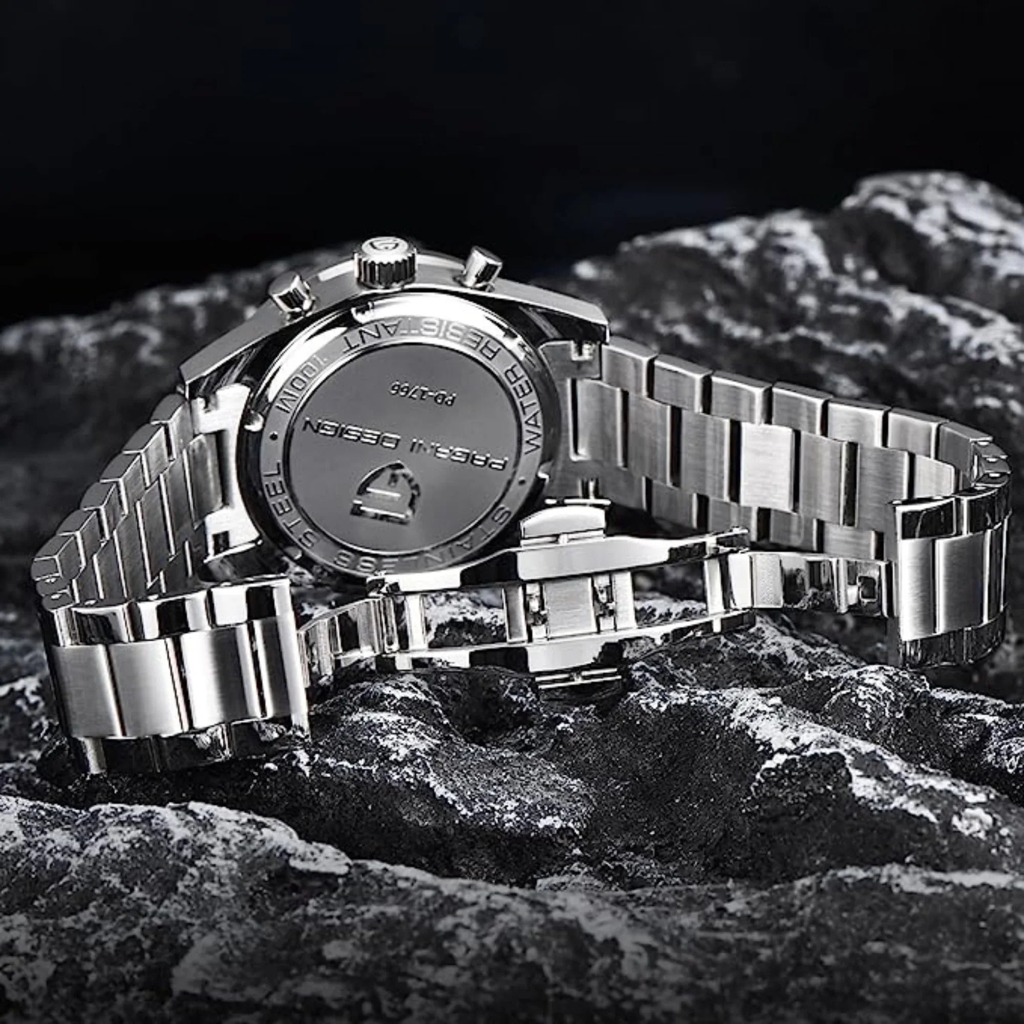 Pagani Design horloge 1779 chronograaf quartz herenhorloges, maan, matte wijzerplaat, VK63 uurwerk, lederen band, 100 m waterdichte modieuze sportklok Pagani Design horloge 1779 chronograaf quartz herenhorloges, maan, matte wijzerplaat, VK63 uurwerk, lederen band, 100 m waterdichte modieuze sportklok