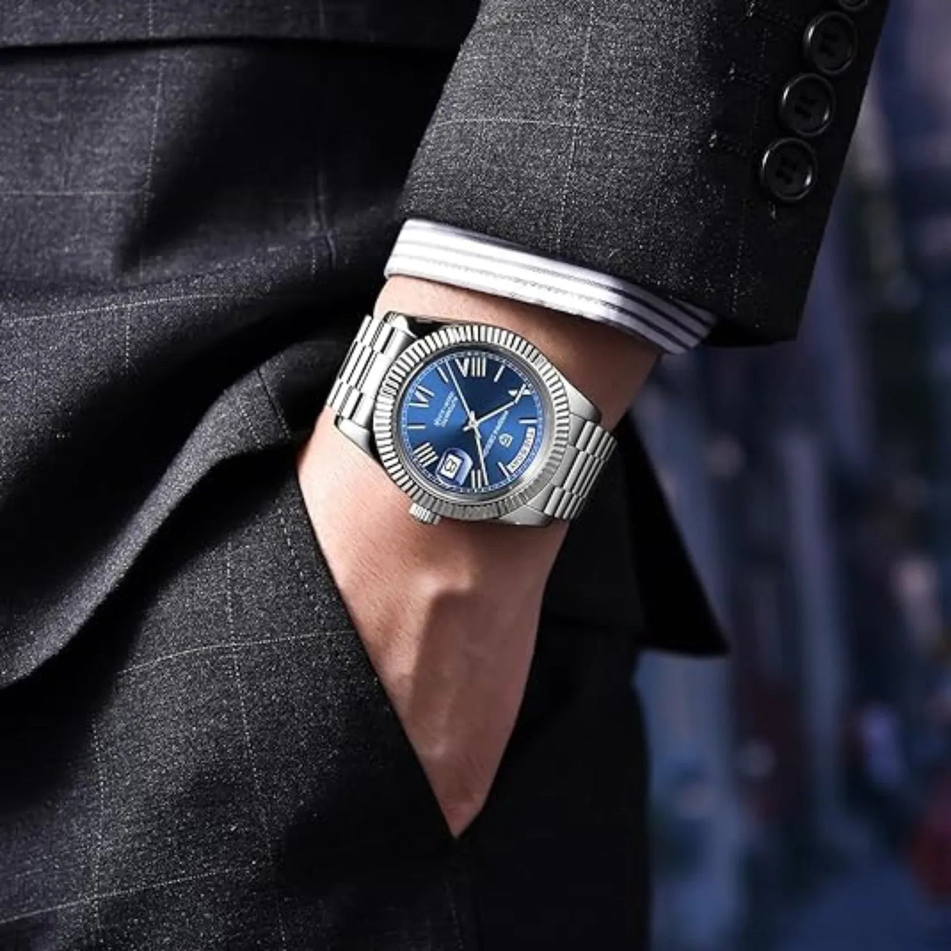 Pagani Design DD40 PD-1783 Men's Watches Luxury Automatic Watch AR Sapphire Glass Mechanical Wristwatch Men NH36A - Deep Blue Dial - DREAM WATCHES