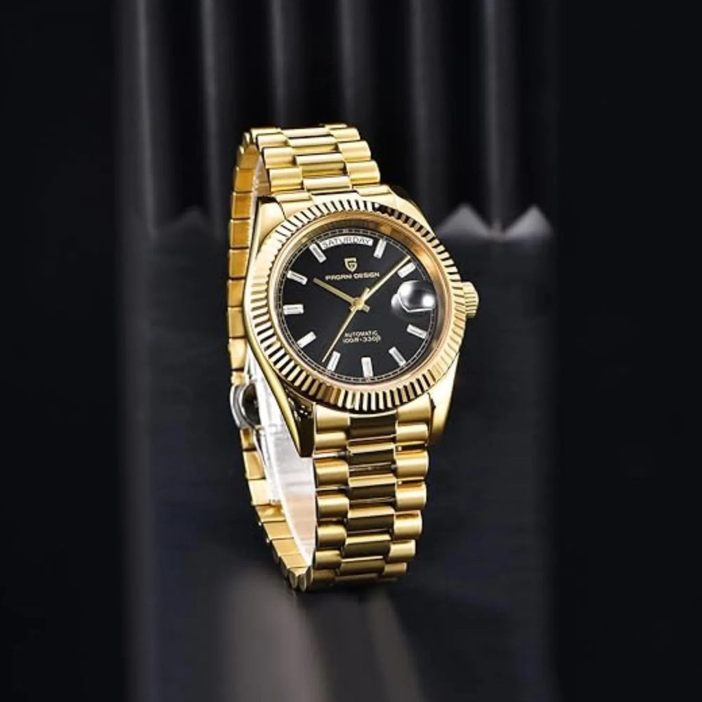Pagani Design DD40 PD-1783 Men's Watches Luxury Automatic Watch AR Sapphire Glass Mechanical Wristwatch Men NH36A - Gold Black Dial - DREAM WATCHES