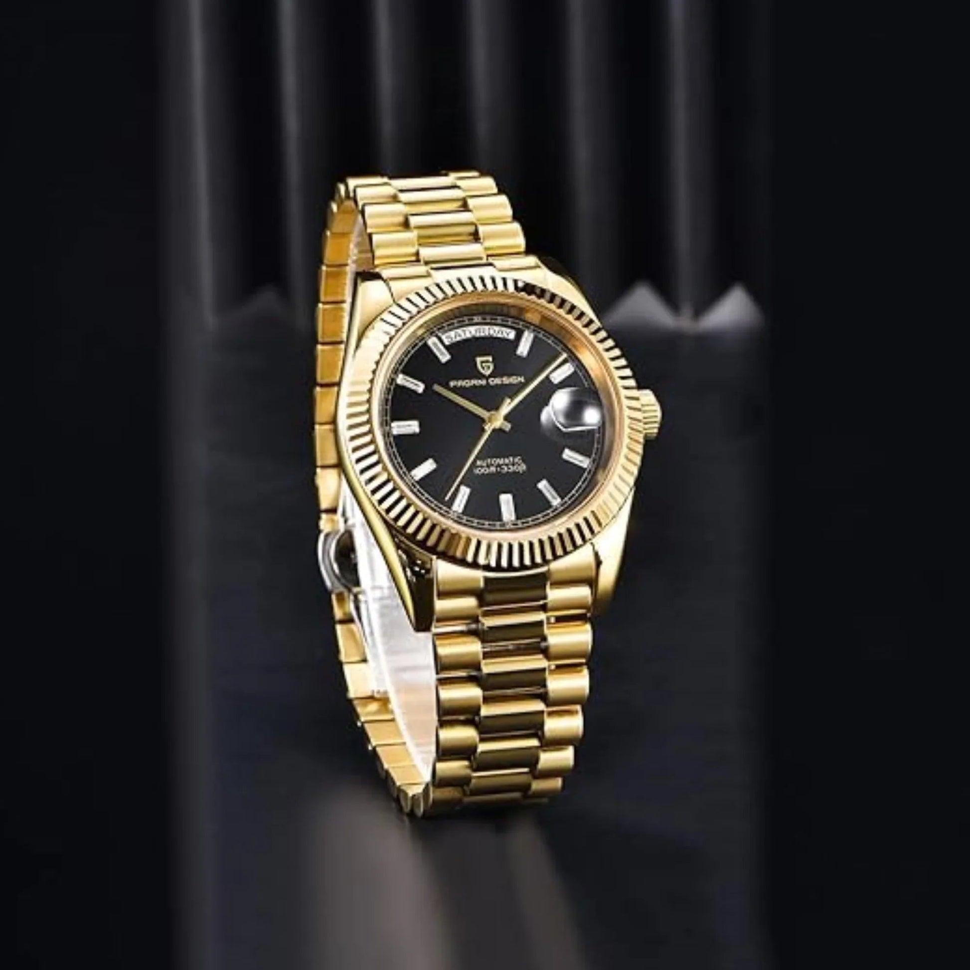 Pagani Design DD40 PD-1783 Men's Watches Luxury Automatic Watch AR Sapphire Glass Mechanical Wristwatch Men NH36A - Gold Black Dial - DREAM WATCHES