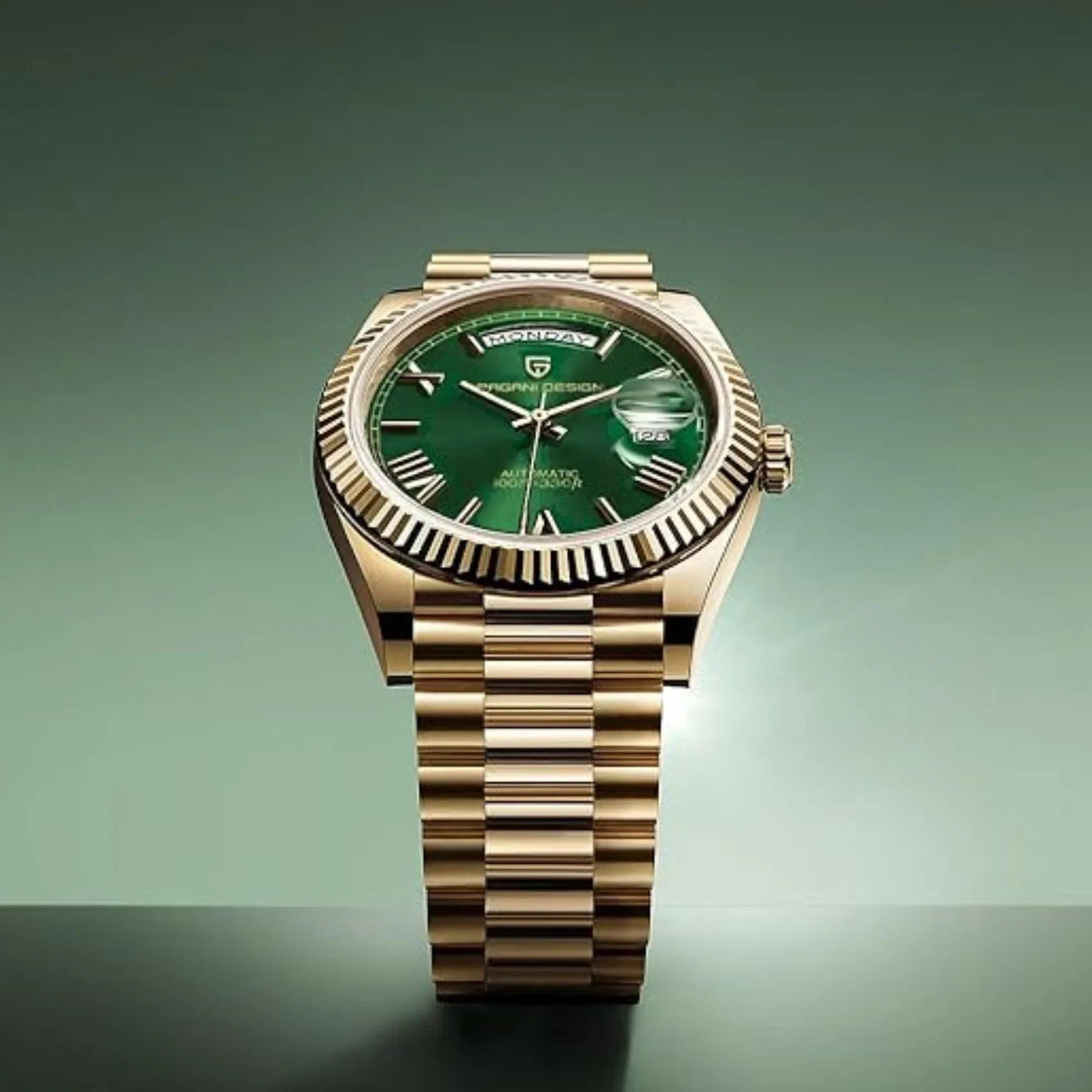 Pagani Design DD40 PD-1783 Men's Watches Luxury Automatic Watch AR Sapphire Glass Mechanical Wristwatch Men NH36A - Gold Green Dial - DREAM WATCHES