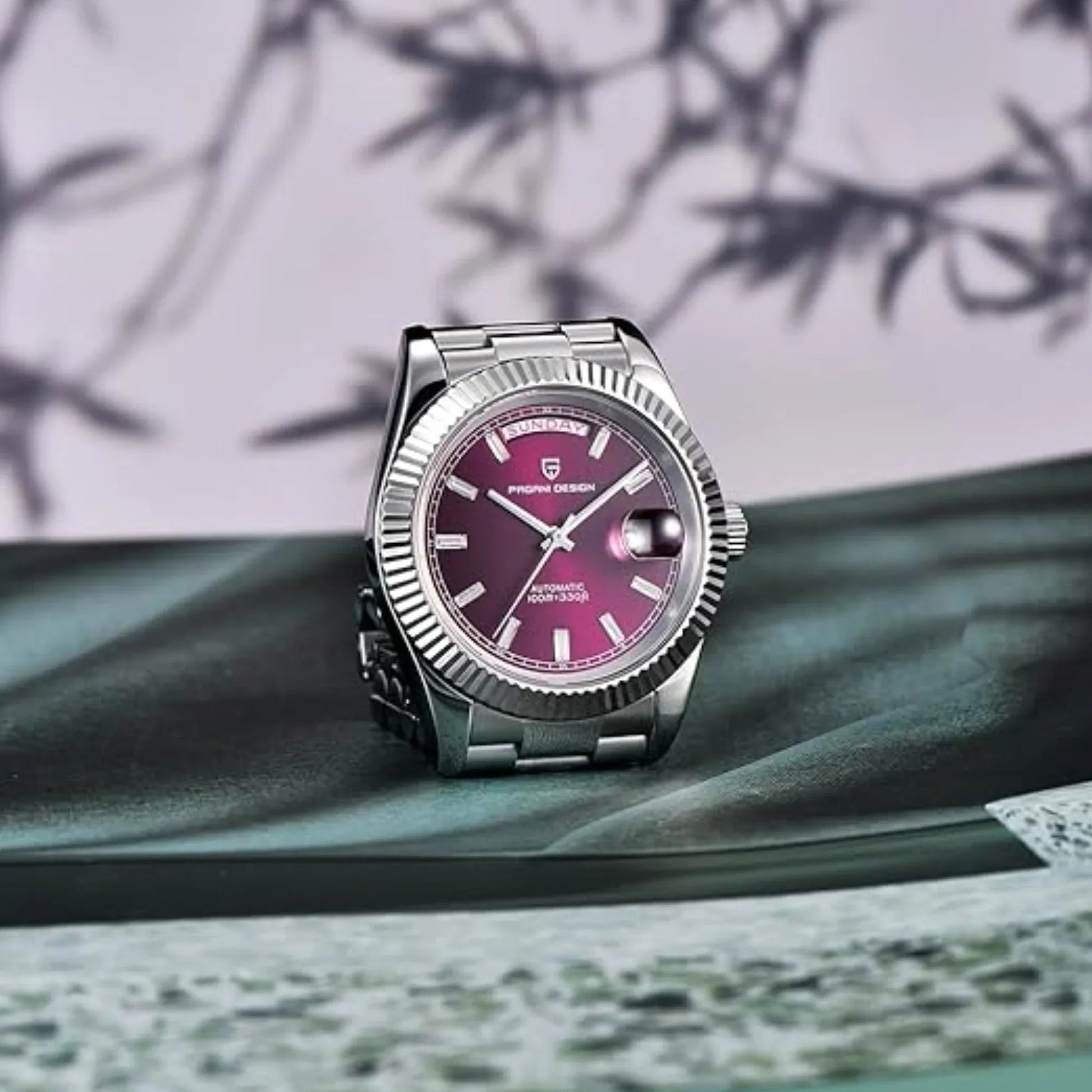 Pagani Design DD40 PD-1783 Men's Watches Luxury Automatic Watch AR Sapphire Glass Mechanical Wristwatch Men NH36A - Maroon Dial - DREAM WATCHES