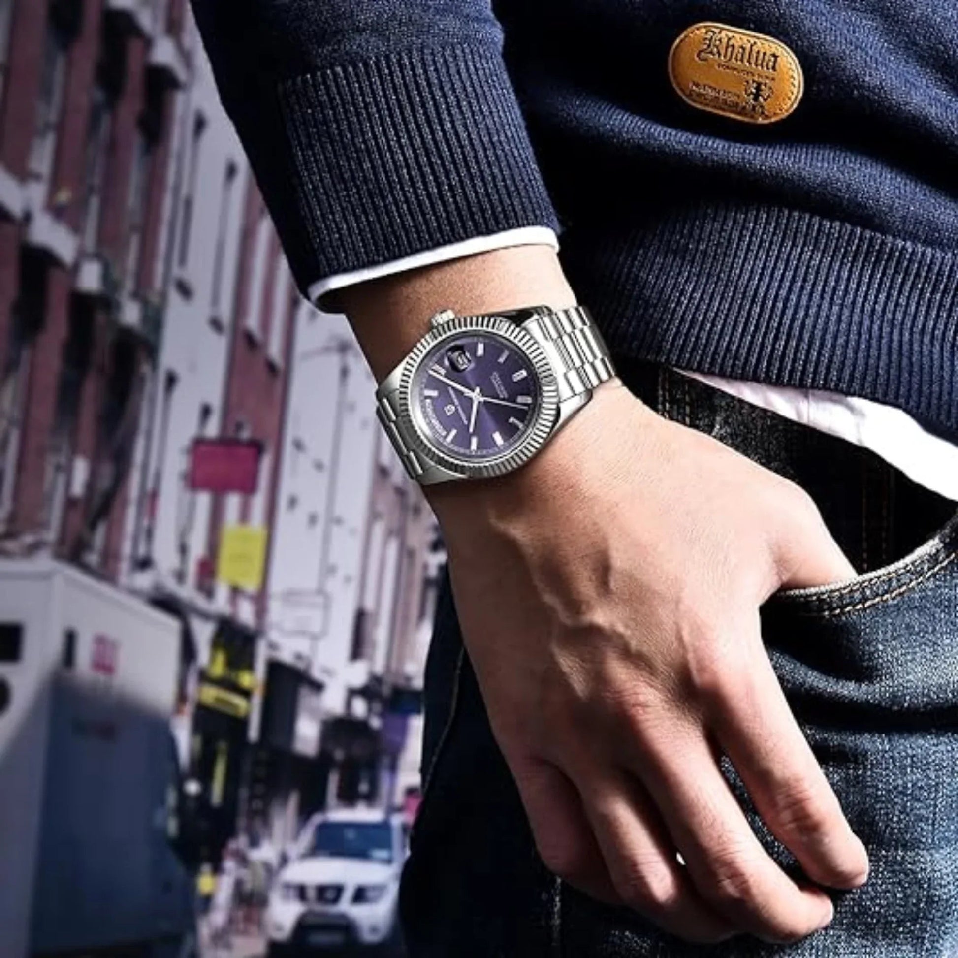 Pagani Design DD40 PD-1783 Men's Watches Luxury Automatic Watch AR Sapphire Glass Mechanical Wristwatch Men NH36A - Purple Dial - DREAM WATCHES