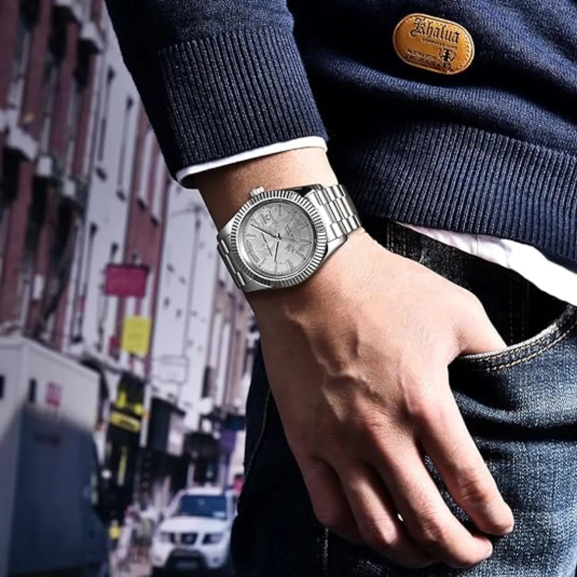 Pagani Design DD40 PD-1783 Men's Watches Luxury Automatic Watch AR Sapphire Glass Mechanical Wristwatch Men NH36A - White Meteorite Dial - DREAM WATCHES