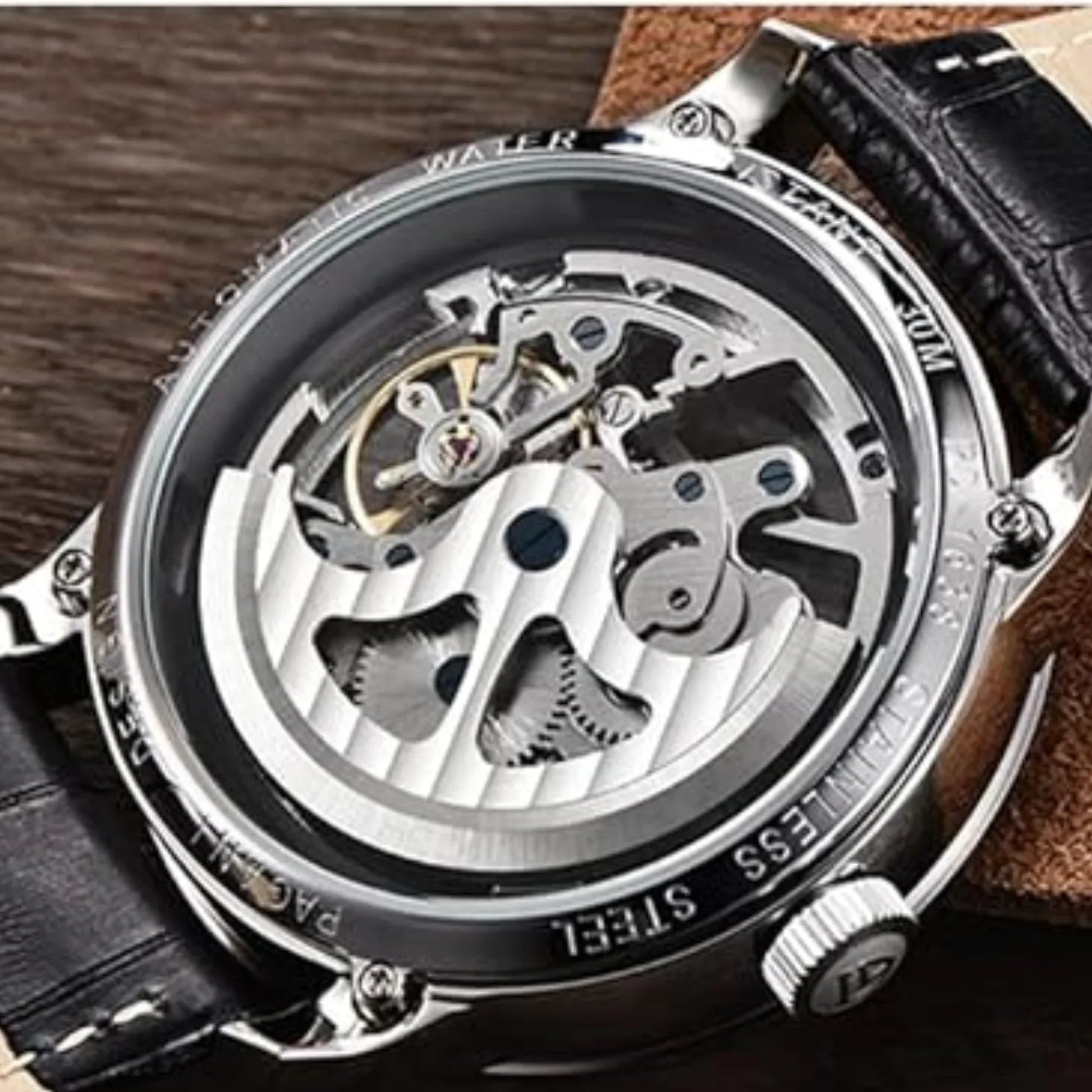 Pagani Design PD-1638 2023 Men's Automatic Skeleton Mechanical Automatic Stainless Steel Watch With Leather Strap Pointer Series 100 Meters Waterproof - DREAM WATCHES