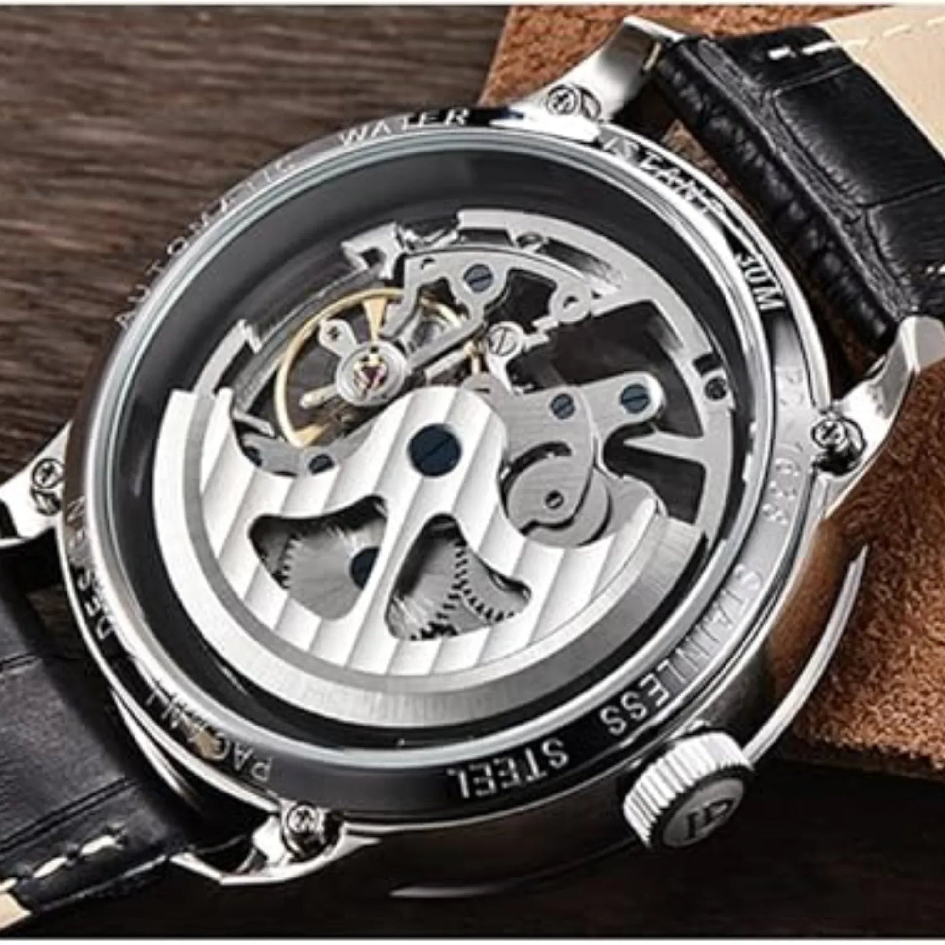Pagani Design PD-1638 2023 Men's Automatic Skeleton Mechanical Automatic Stainless Steel Watch With Leather Strap Pointer Series 100 Meters Waterproof - DREAM WATCHES
