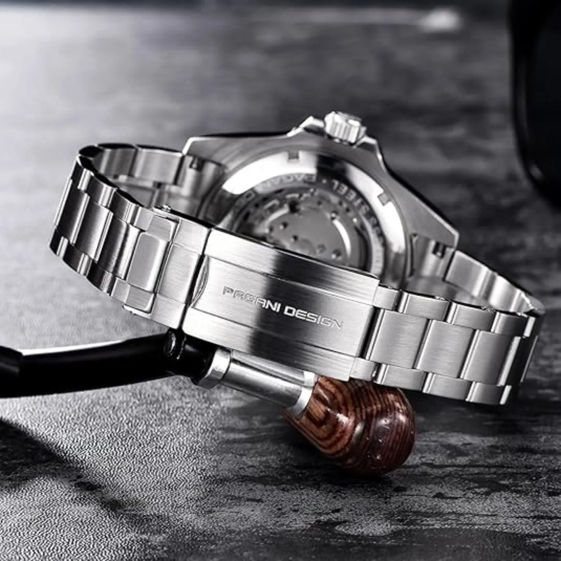 Pagani Design PD-1639 Waterproof Mechanical Automatic Stainless Steel Men's 43MM Watch - Black - DREAM WATCHES