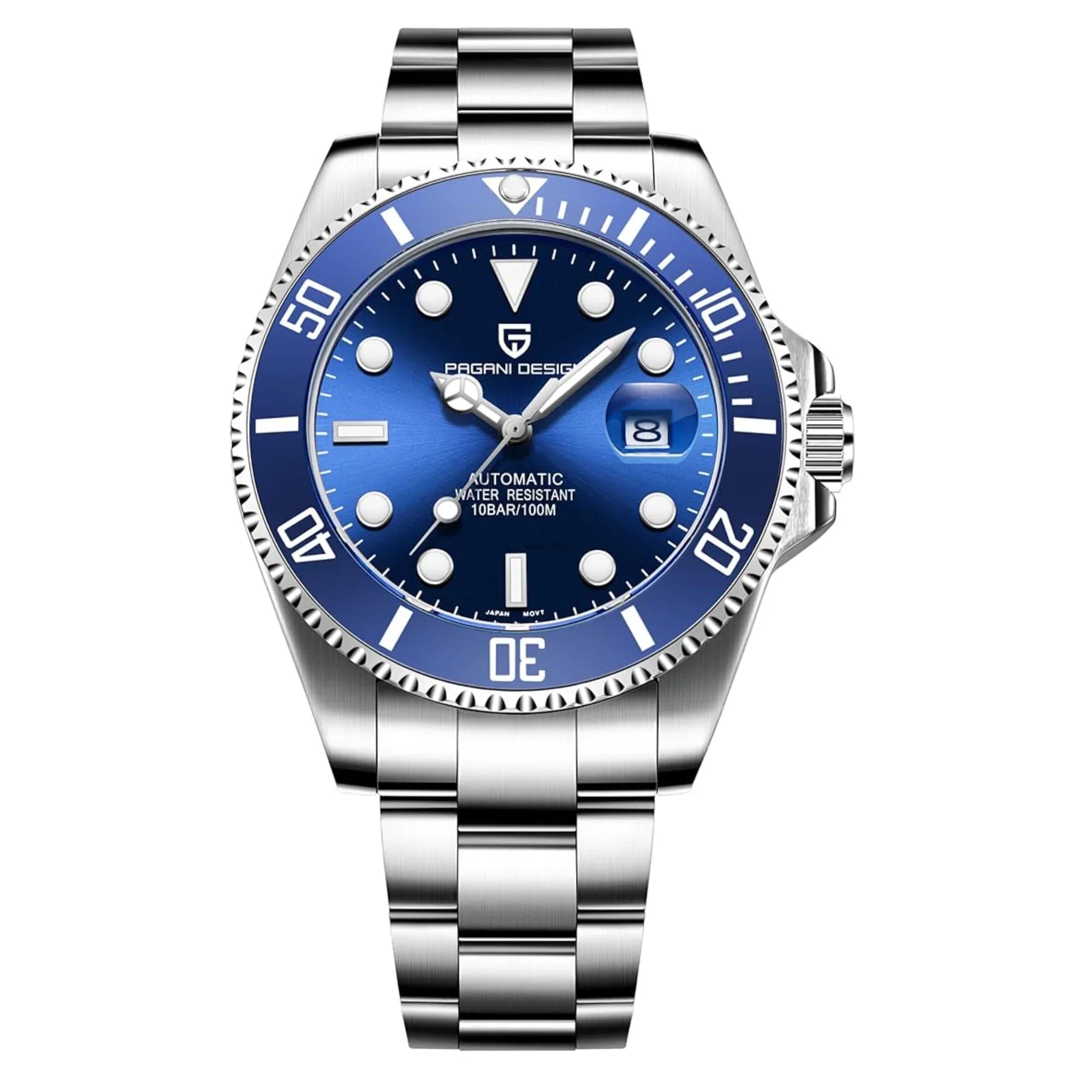 Pagani Design PD-1639 Waterproof Mechanical Automatic Stainless Steel Men's 43MM Watch - Blue - DREAM WATCHES