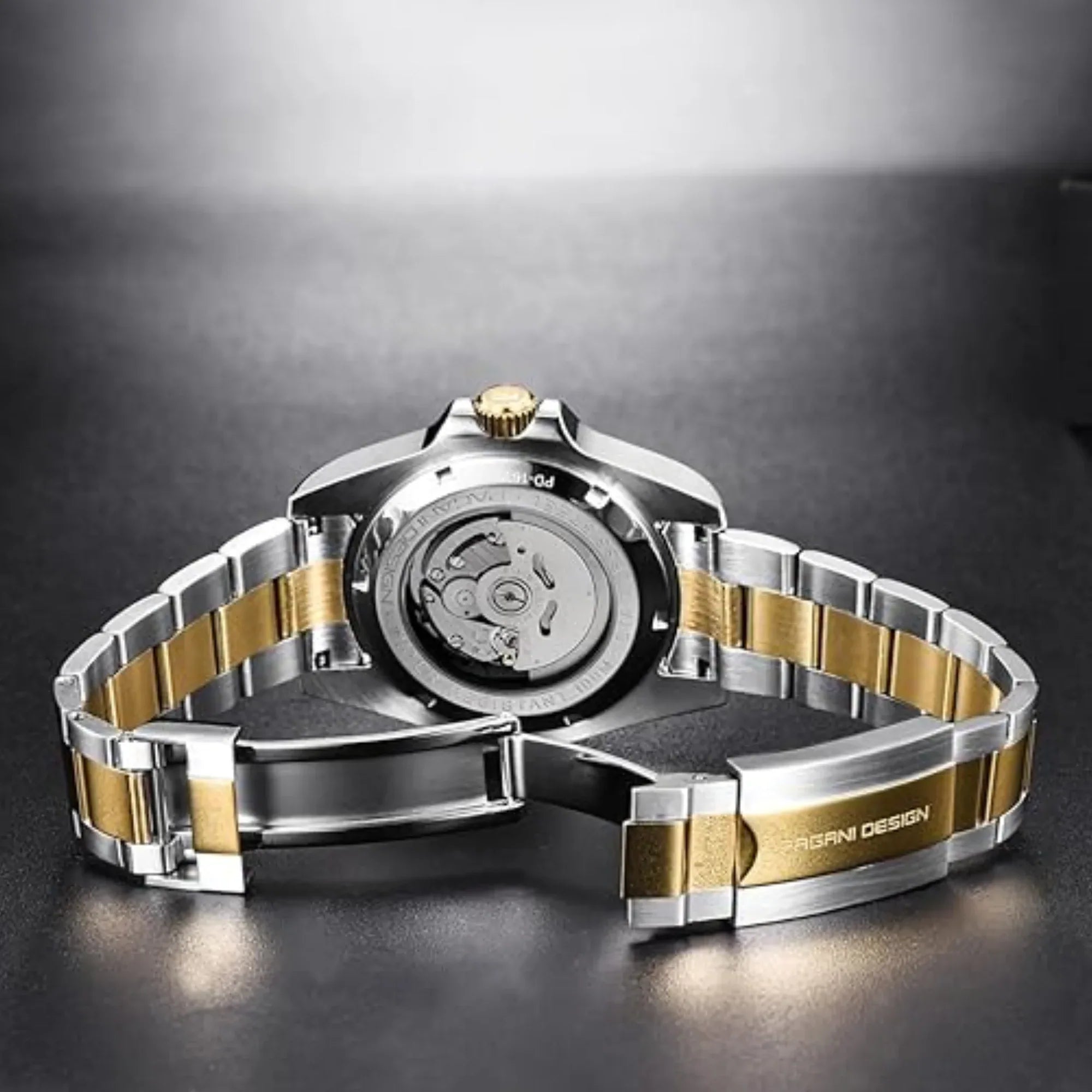 Pagani Design PD-1639 Waterproof Mechanical Automatic Stainless Steel Men's 43MM Watch - Golden Green - DREAM WATCHES