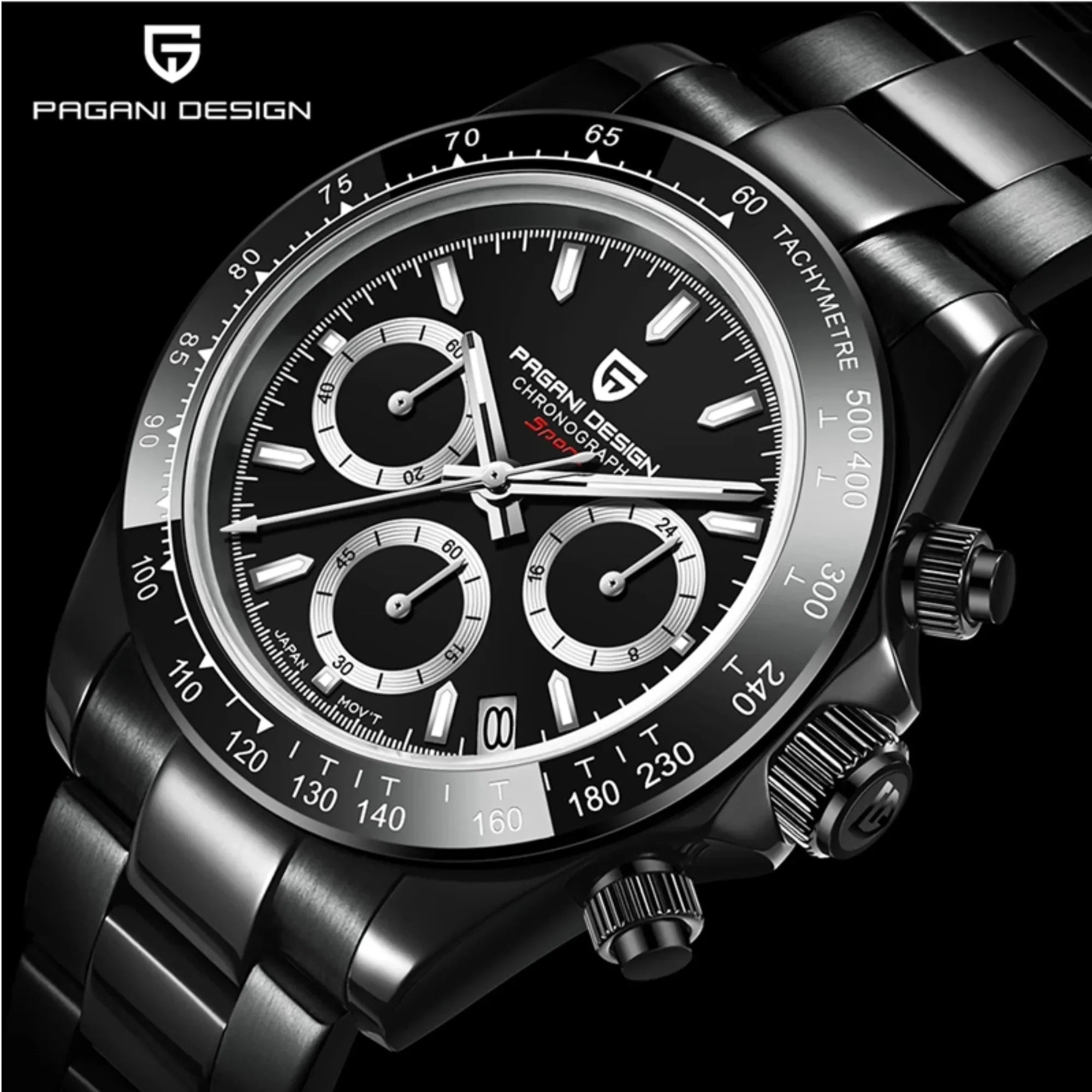 Pagani Design PD-1644 Daytona Chronograph Luxury Meca-quartz Movement (Japanese VK63) | Stainless Steel Men's 40MM Watch - DREAM WATCHES