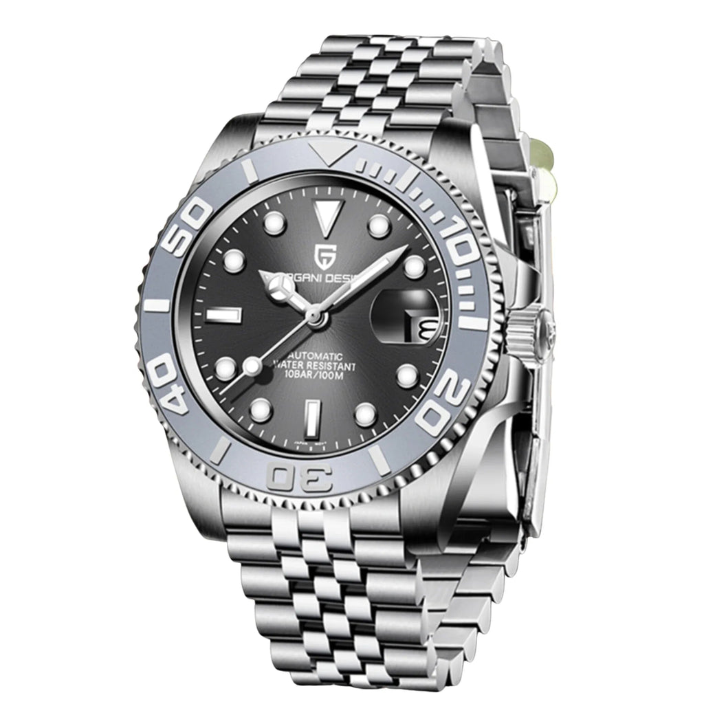 Pagani Design PD-1651 40mm Mens Automatic Waterproof Mechanical Watch with Yatch-Master Hommage - Grey - DREAM WATCHES