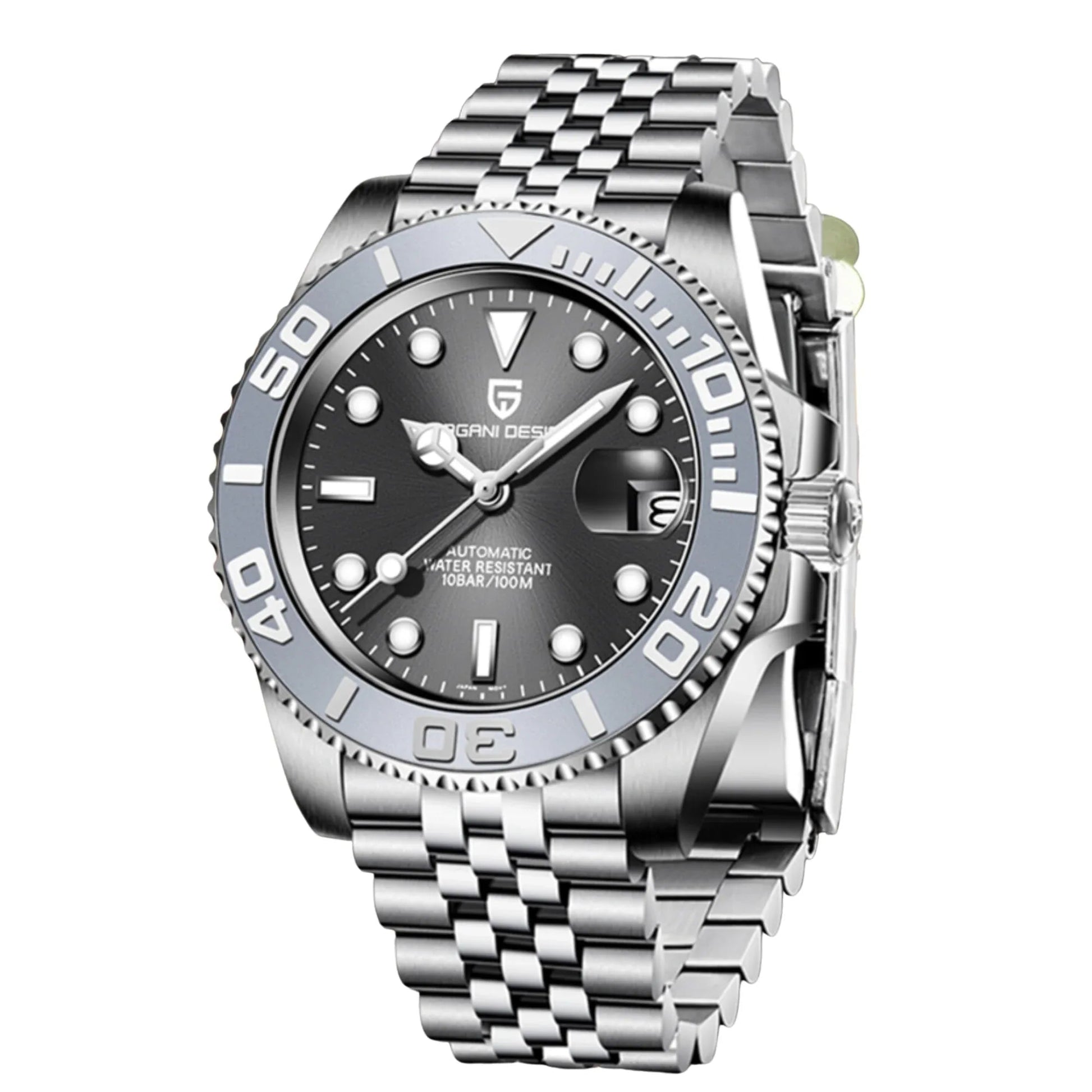 Pagani Design PD-1651 40mm Mens Automatic Waterproof Mechanical Watch with Yatch-Master Hommage - Grey - DREAM WATCHES