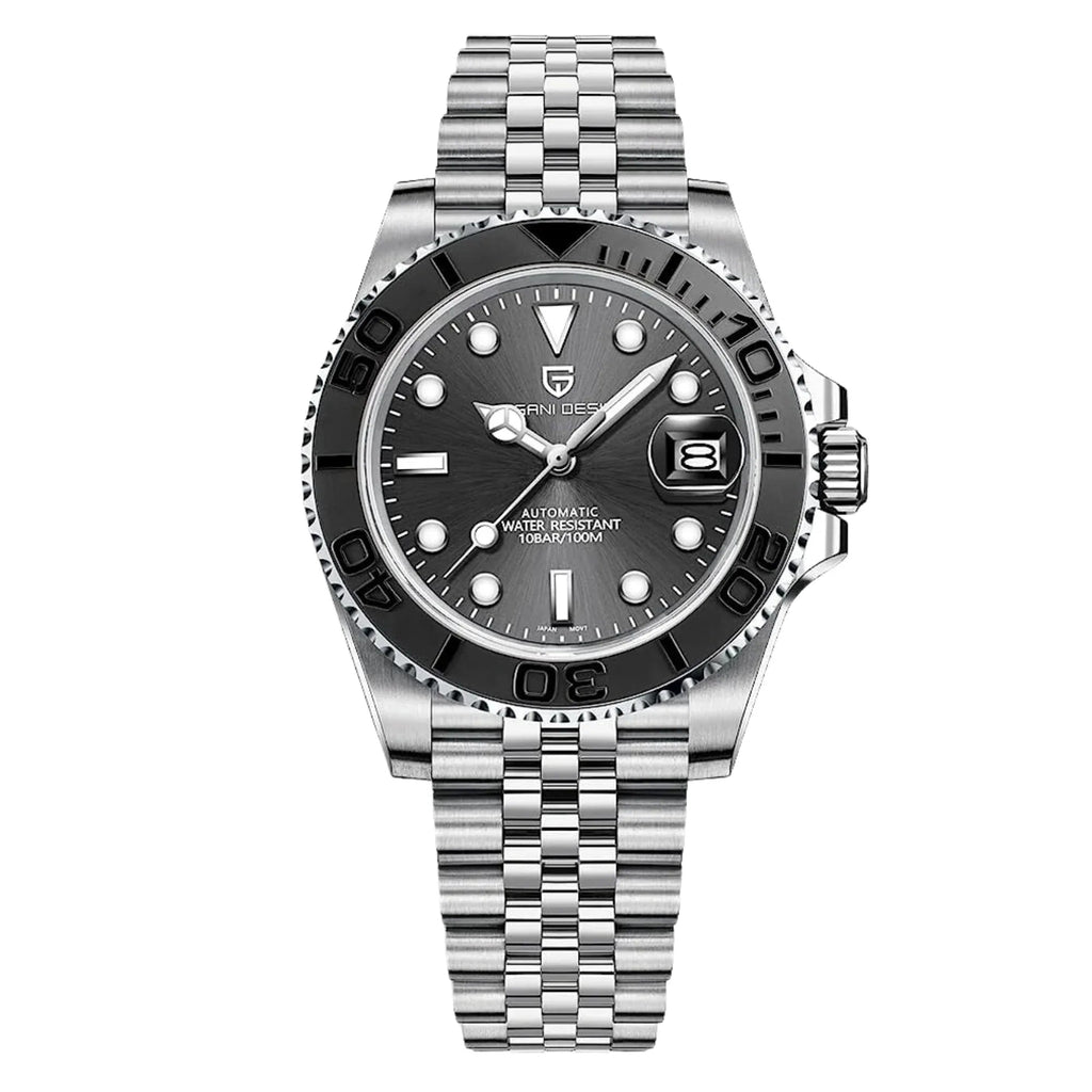 Pagani Design PD-1651 40mm Mens Automatic Waterproof Mechanical Watch Yatch-Master Hommage - Black - DREAM WATCHES