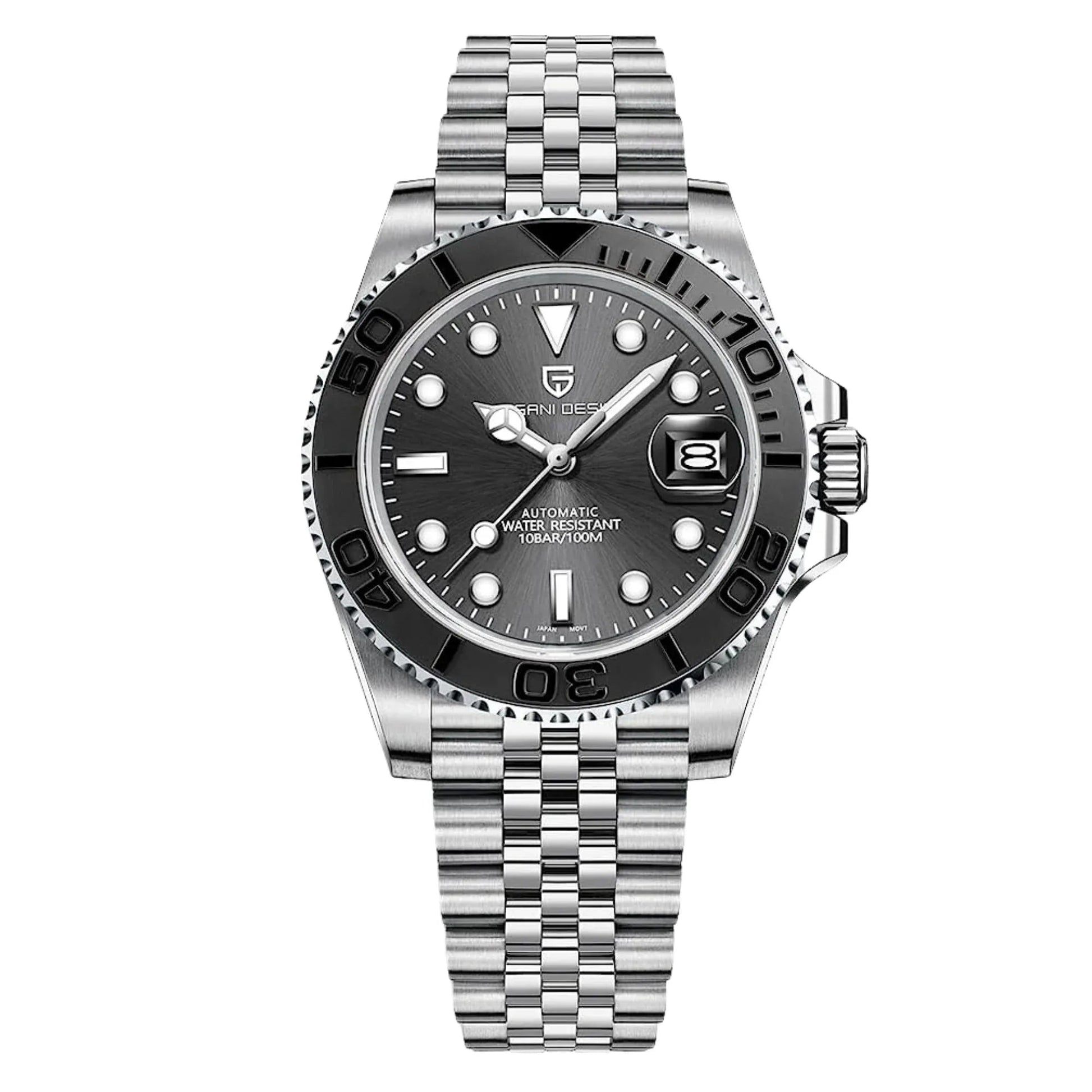 Pagani Design PD-1651 40mm Mens Automatic Waterproof Mechanical Watch Yatch-Master Hommage - Black - DREAM WATCHES