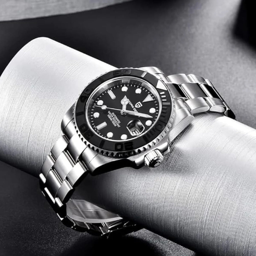 Pagani Design PD-1651 40mm Mens Automatic Waterproof Mechanical Watch Yatch-Master Hommage - Black Bezel - DREAM WATCHES
