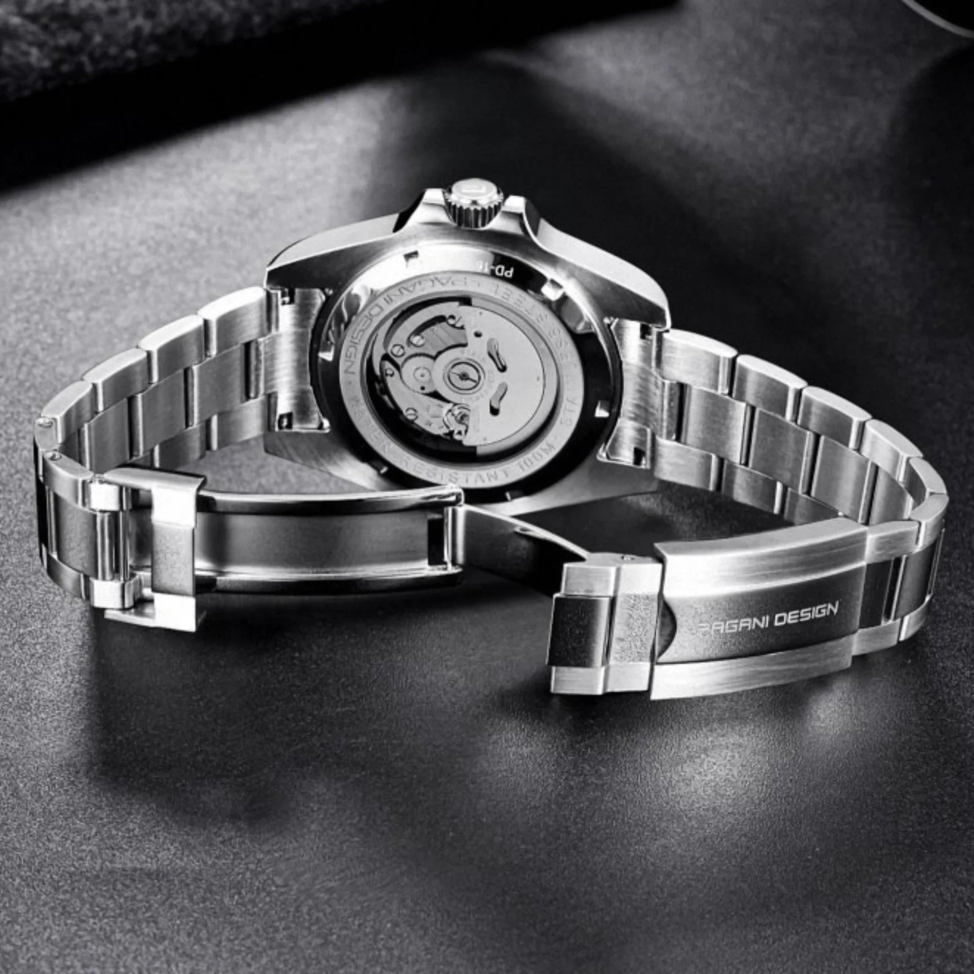 Pagani Design PD-1651 40mm Mens Automatic Waterproof Mechanical Watch Yatch-Master Hommage - Black Bezel - DREAM WATCHES