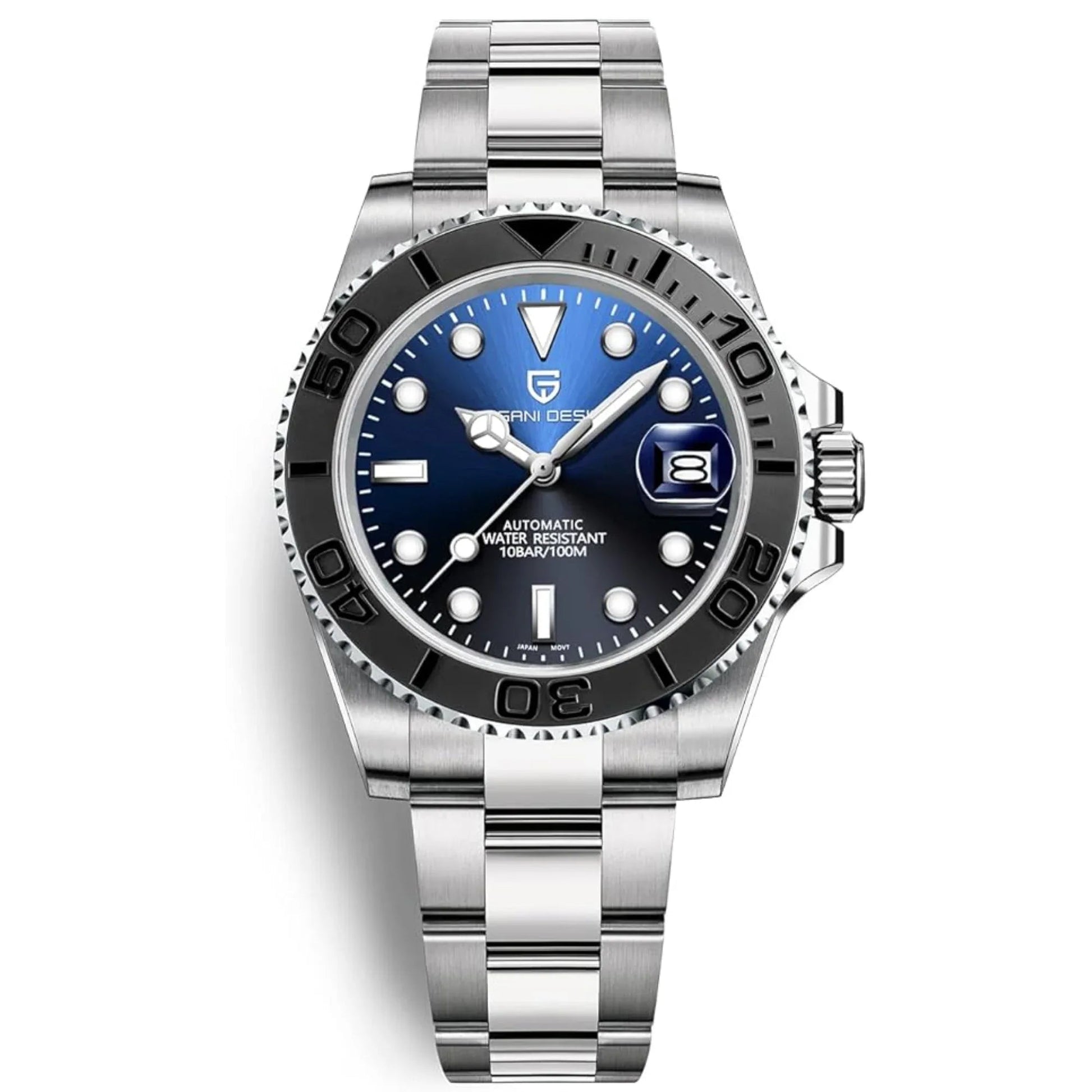 Pagani Design PD-1651 40mm Mens Automatic Waterproof Mechanical Watch Yatch-Master Hommage - Black Blue - DREAM WATCHES