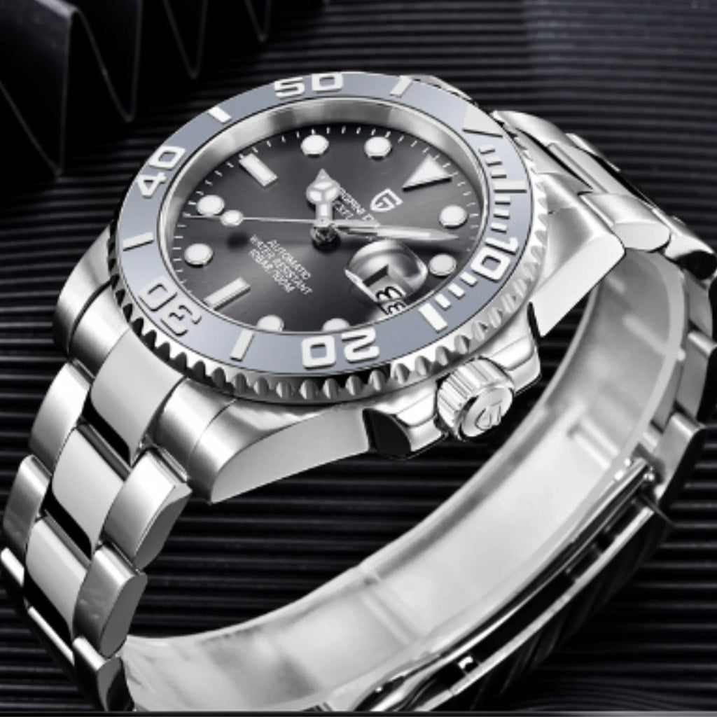 Pagani Design PD-1651 40mm Mens Automatic Waterproof Mechanical Watch Yatch-Master Hommage - Grey - DREAM WATCHES